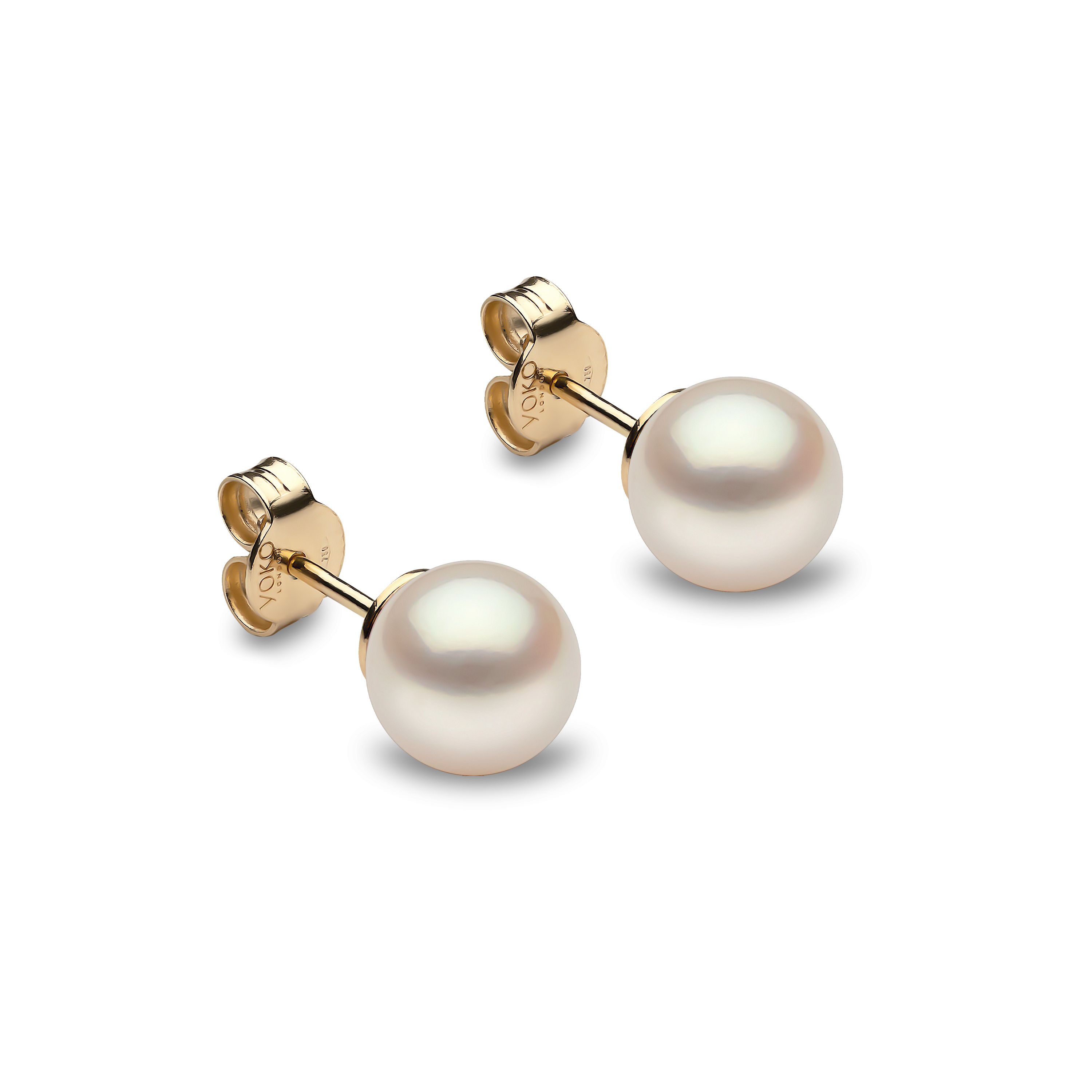 Classic 18K Gold AAA Akoya Pearl Stud Earrings