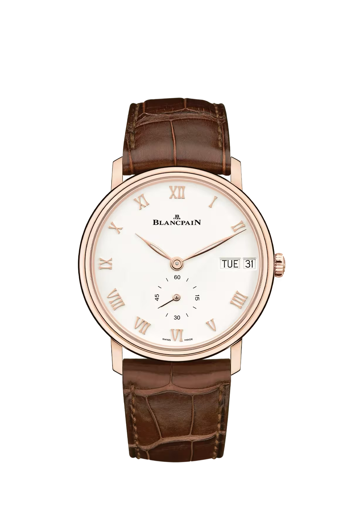 Blancpain Villeret Day-Date 40.5 մմ ժամացույց՝ կարմիր ոսկուց պատյանով և օպալային թվատախտակով։ Ռեֆերենս՝ 6652-3642-55B։