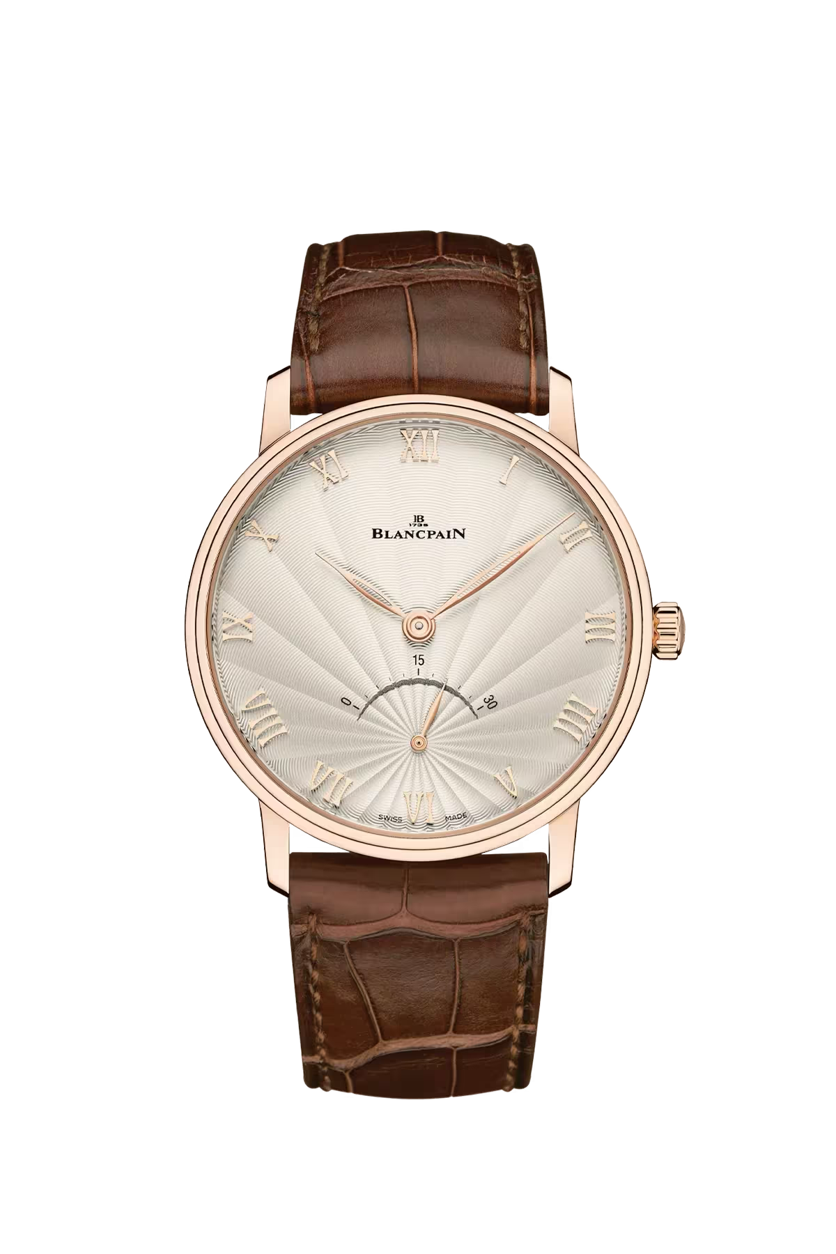 Часы Blancpain Villeret Ultraplate 40 мм: корпус из красного золота и опалиновый циферблат. Референс 6653-3642-55B.