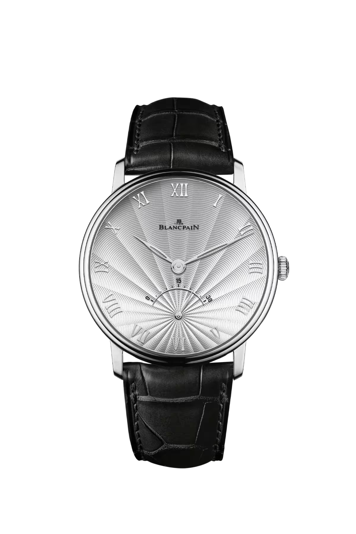 Часы Blancpain Villeret Ultraplate 40 мм: корпус из белого золота и опалиновый циферблат. Референс 6653-1542-55B.