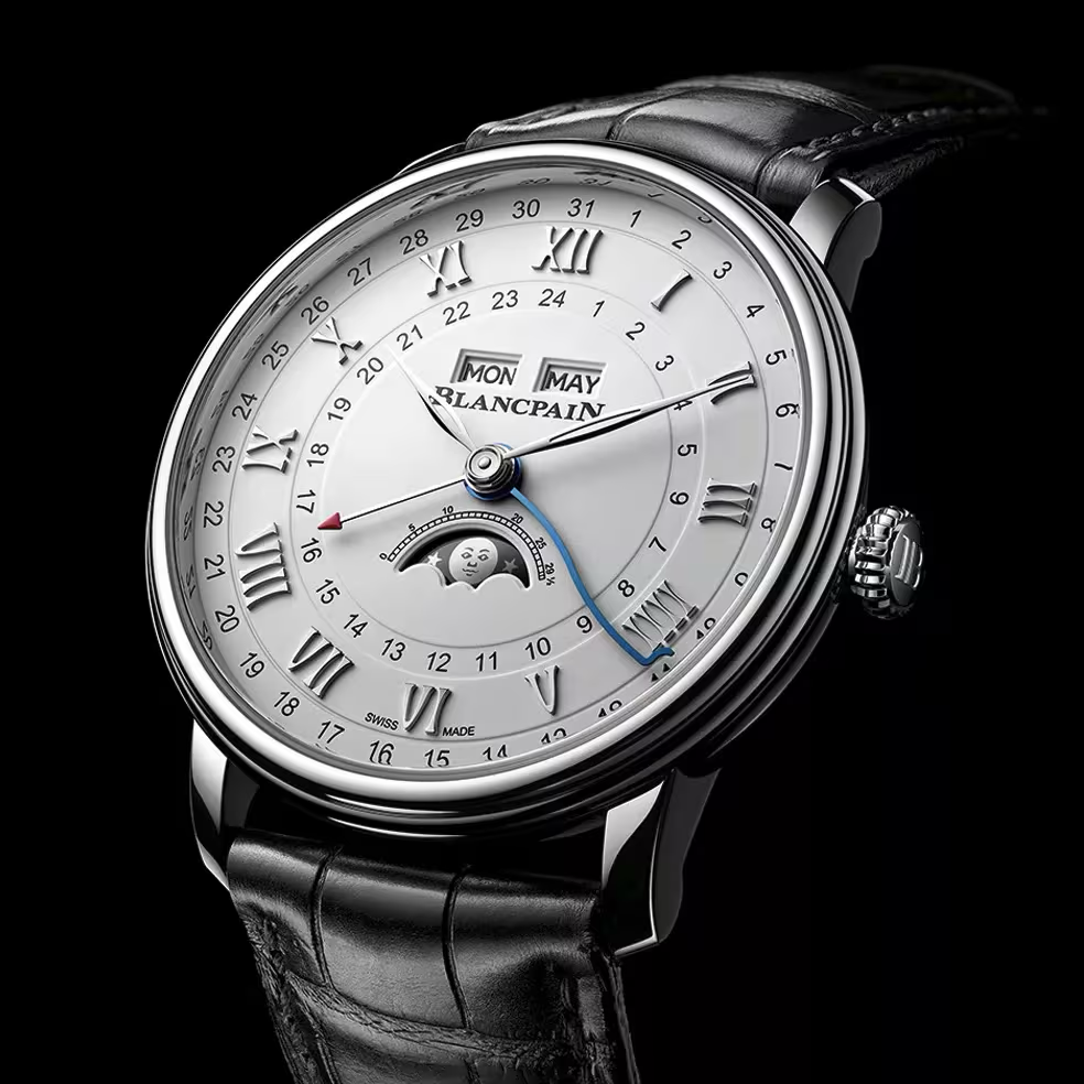 Villeret Quantième Complet Phases de Lune GMT ժամացույց