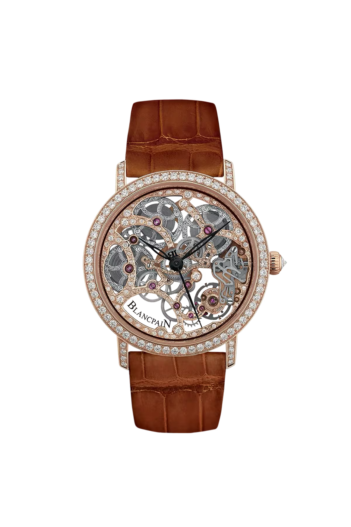 Blancpain Villeret Skeleton 8 Days 38 մմ ժամացույց՝ կարմիր ոսկուց պատյանով և շափյուղա թիթեղով թվատախտակով։ Ռեֆերենս՝ 6633-2900-55B։