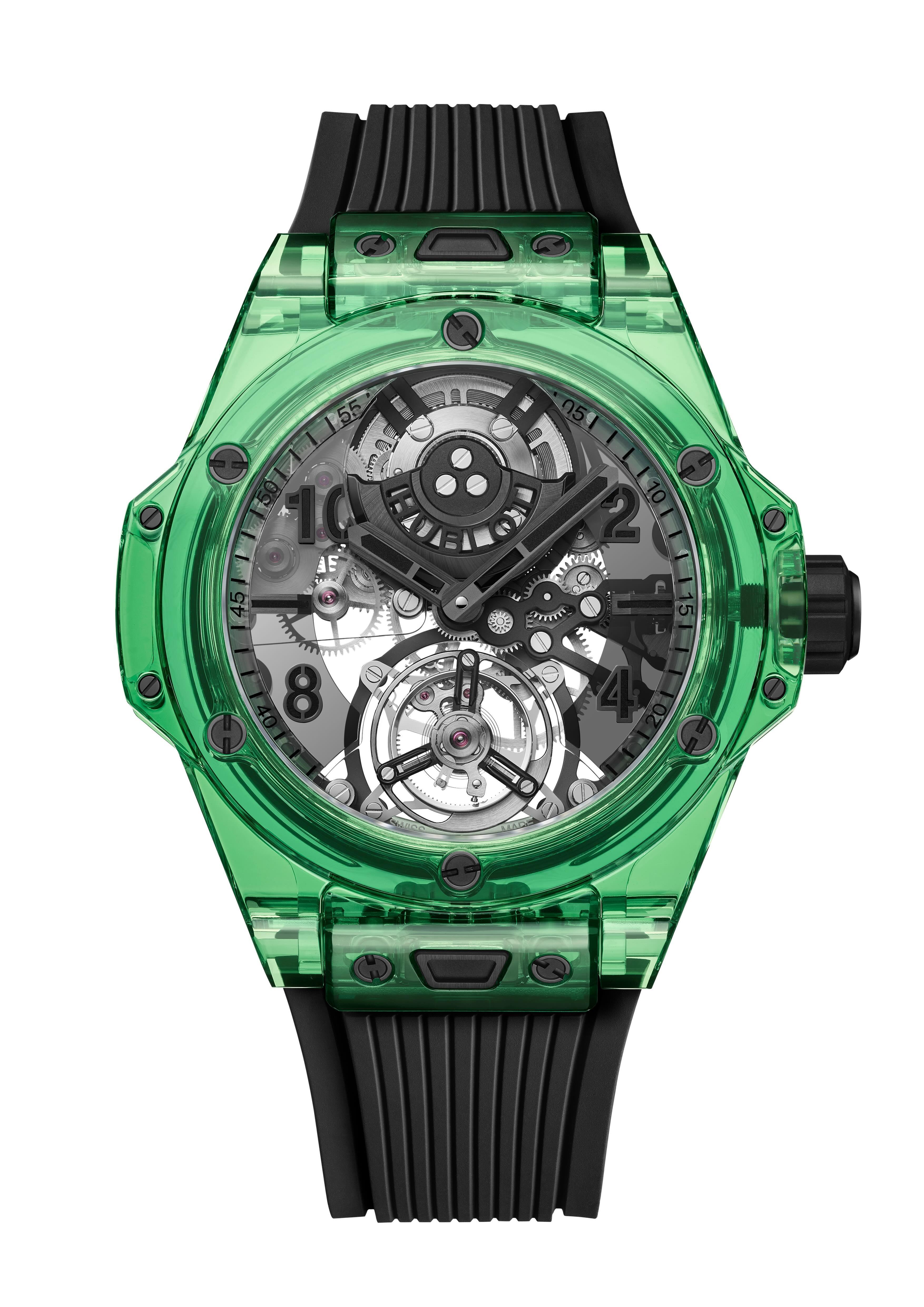 Часы Hublot Big Bang Tourbillon Automatic Green SAXEM 44 мм. Референс 429.JG.0110.RT.