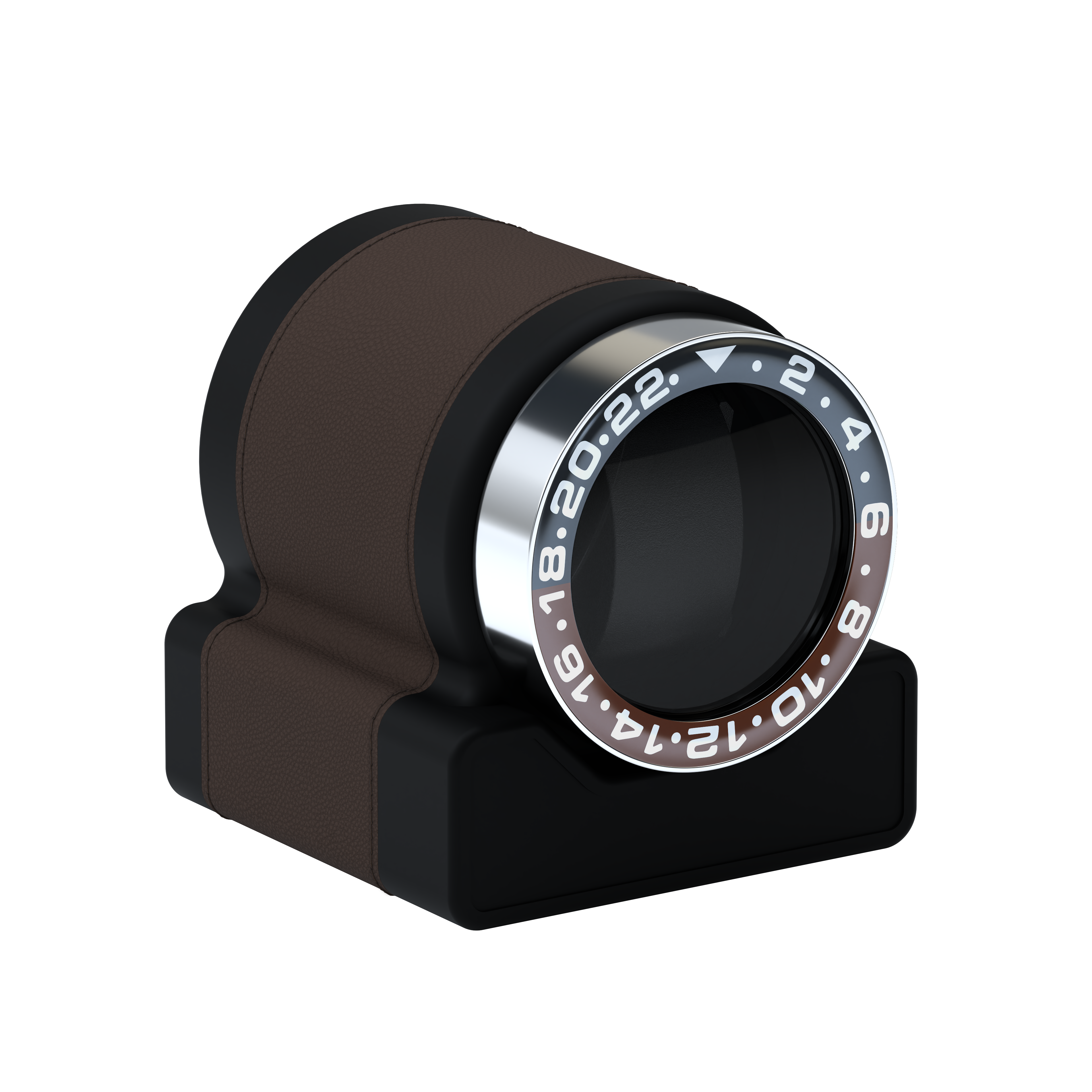 Кожаная шкатулка для подзавода автоматических часов Rotor One Chocolate Brown