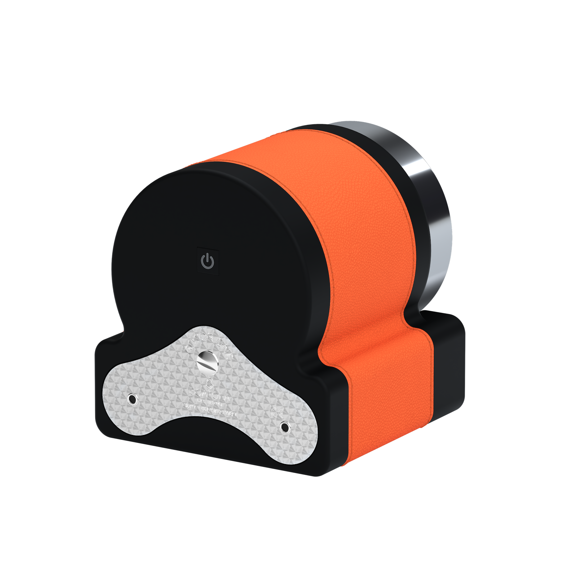 Кожаная шкатулка для подзавода автоматических часов Rotor One Orange