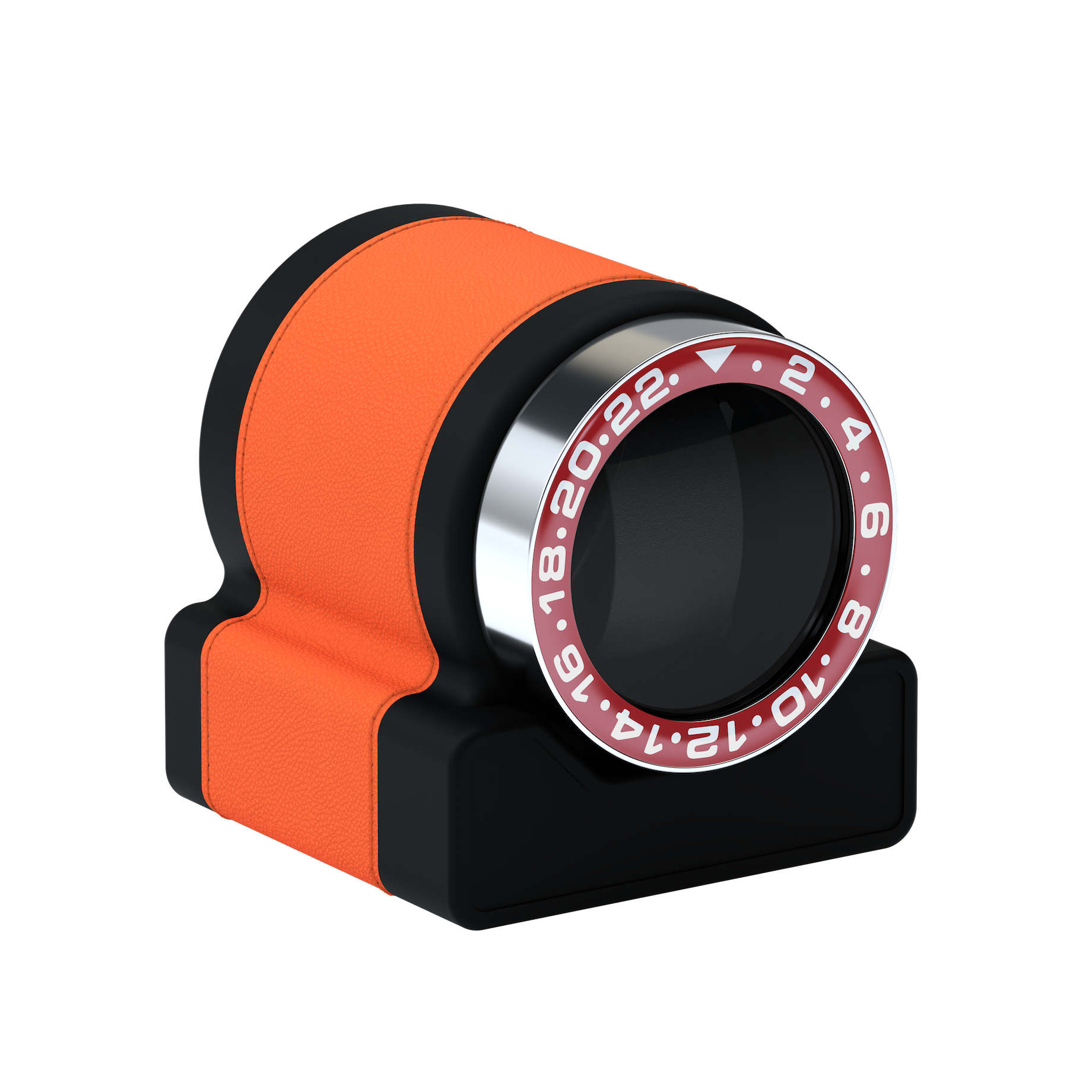 Кожаная шкатулка для подзавода автоматических часов Rotor One Orange
