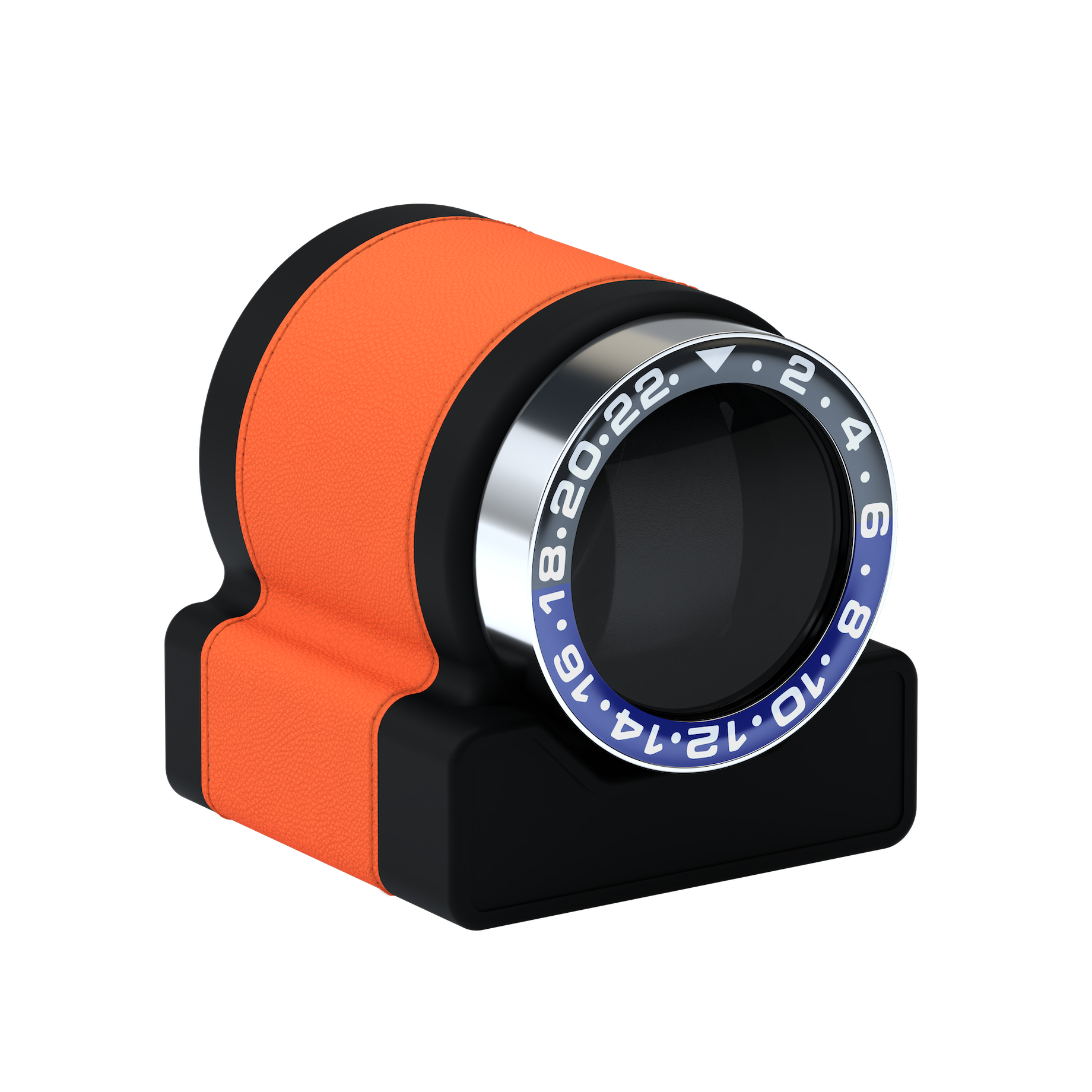 Кожаная шкатулка для подзавода автоматических часов Rotor One Orange