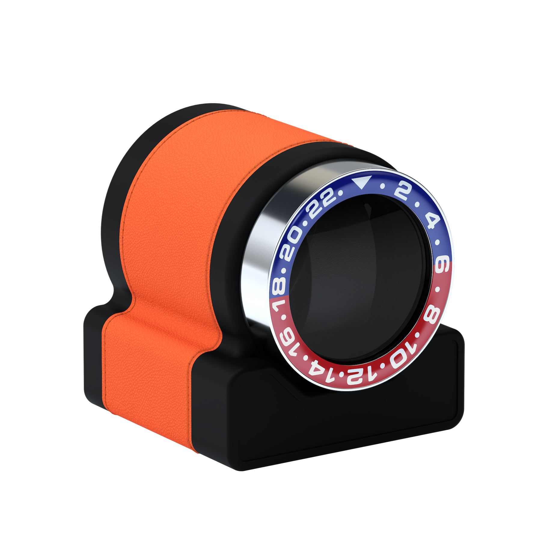 Кожаная шкатулка для подзавода автоматических часов Rotor One Orange