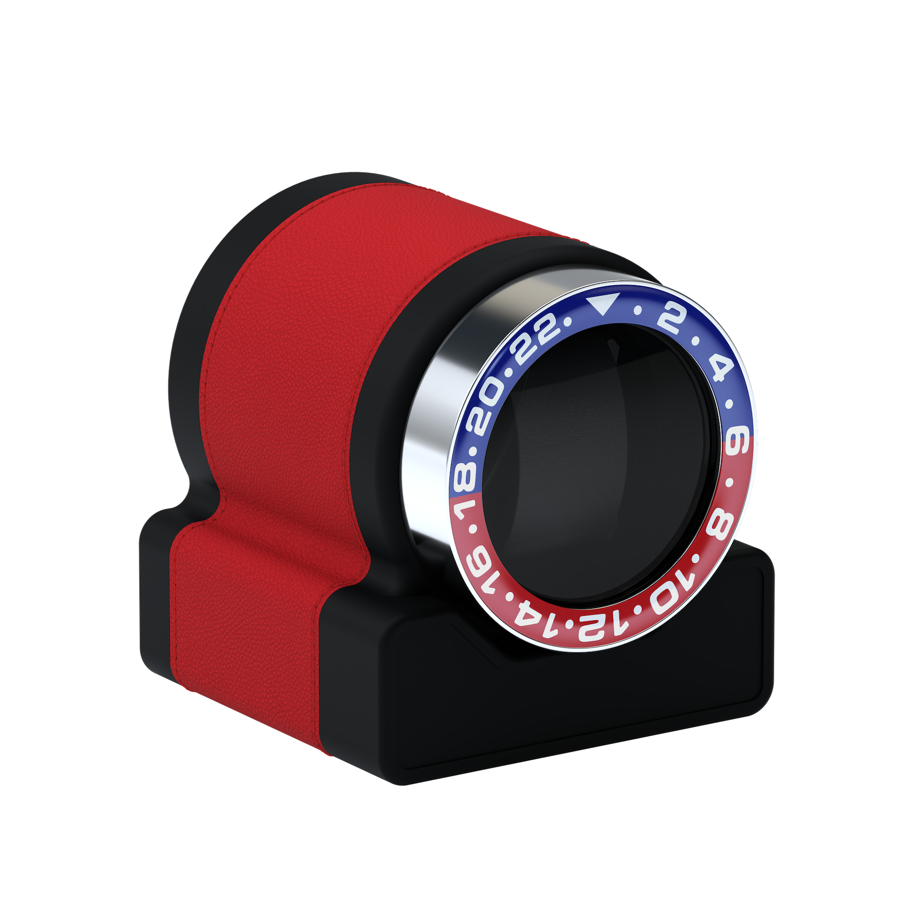 Кожаная шкатулка для подзавода автоматических часов Rotor One Red