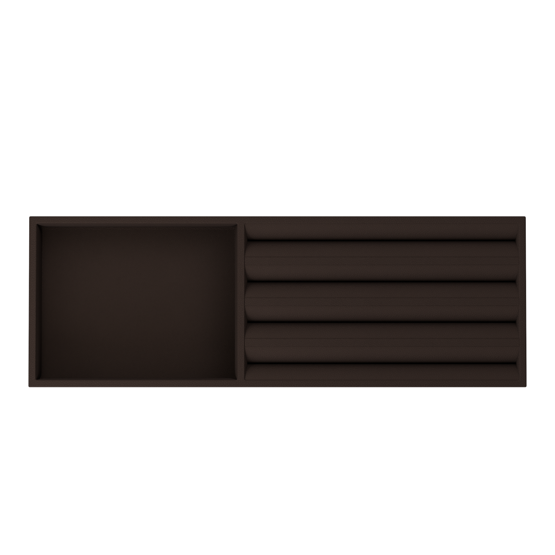 Кожаный лоток для украшений Vassoio B Chocolate Brown