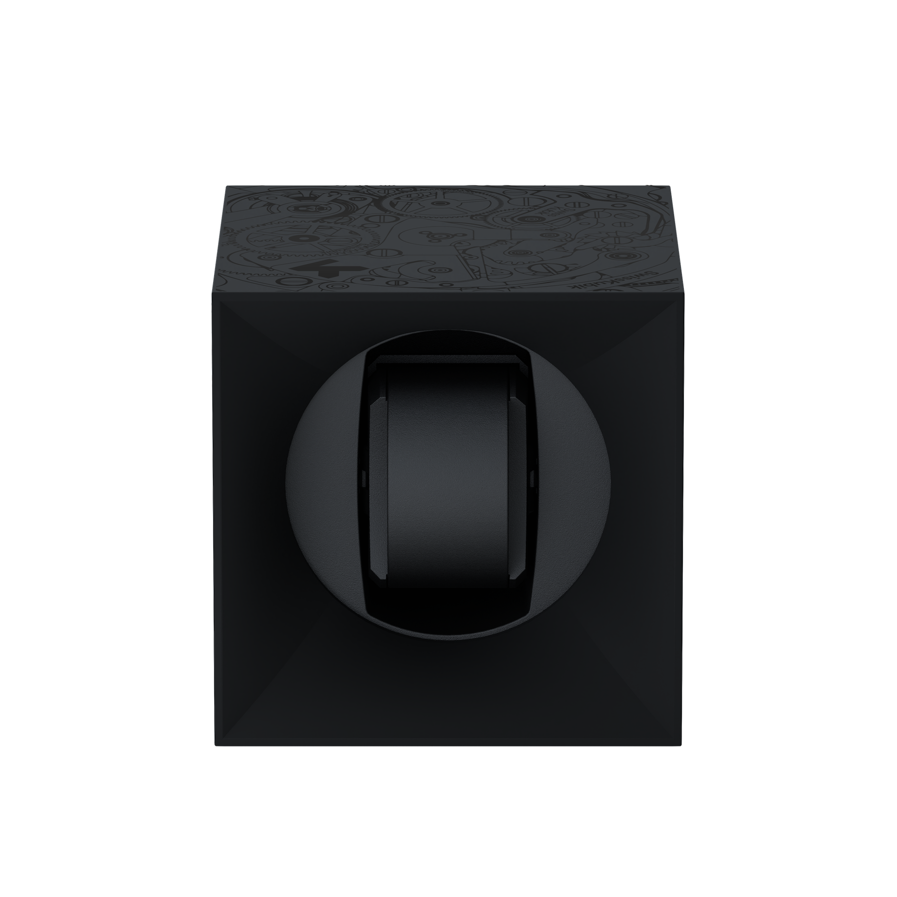 Black Soft Touch Black Movement ժամացույցի լարման տուփ