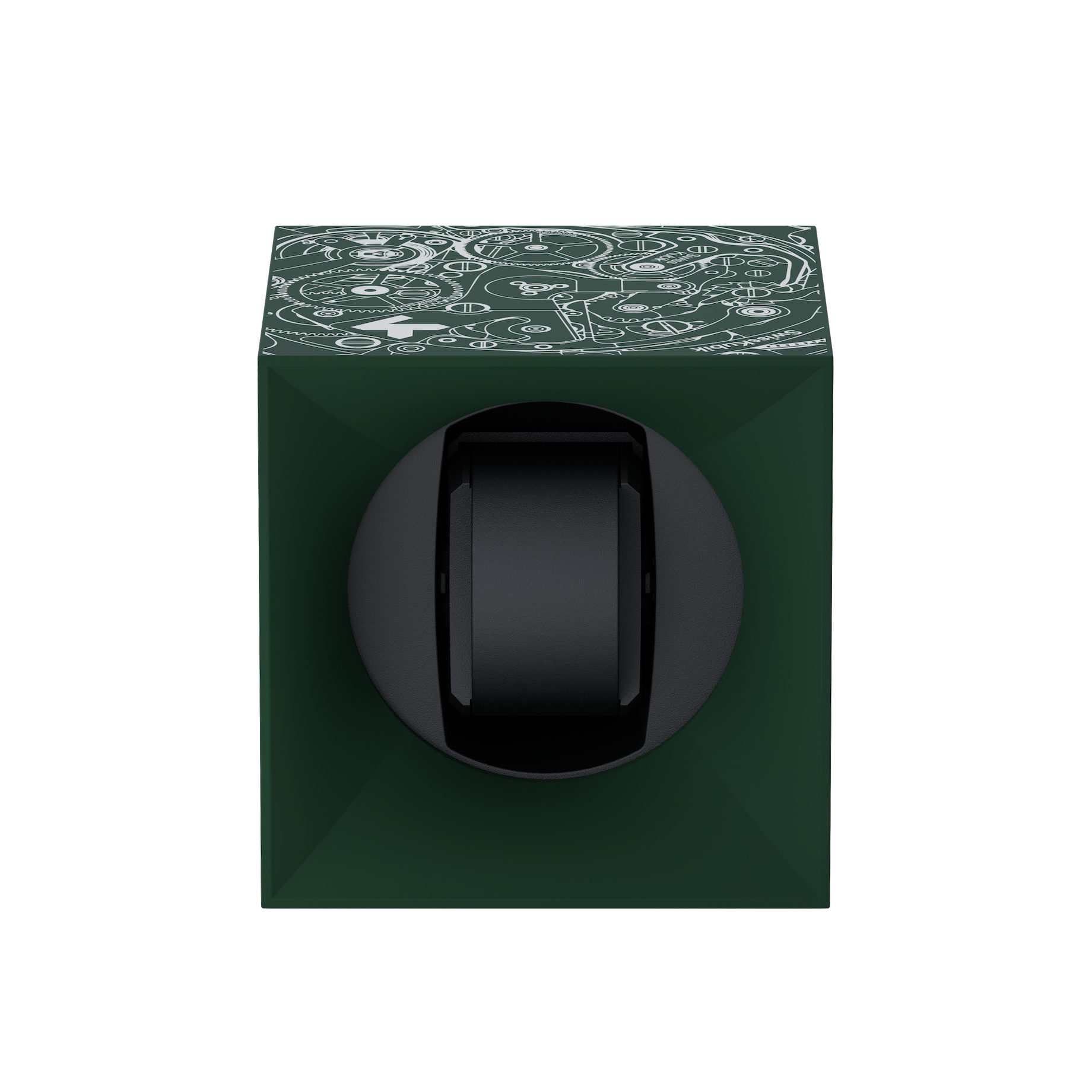 Шкатулка для подзавода часов Green Soft Touch White Movement
