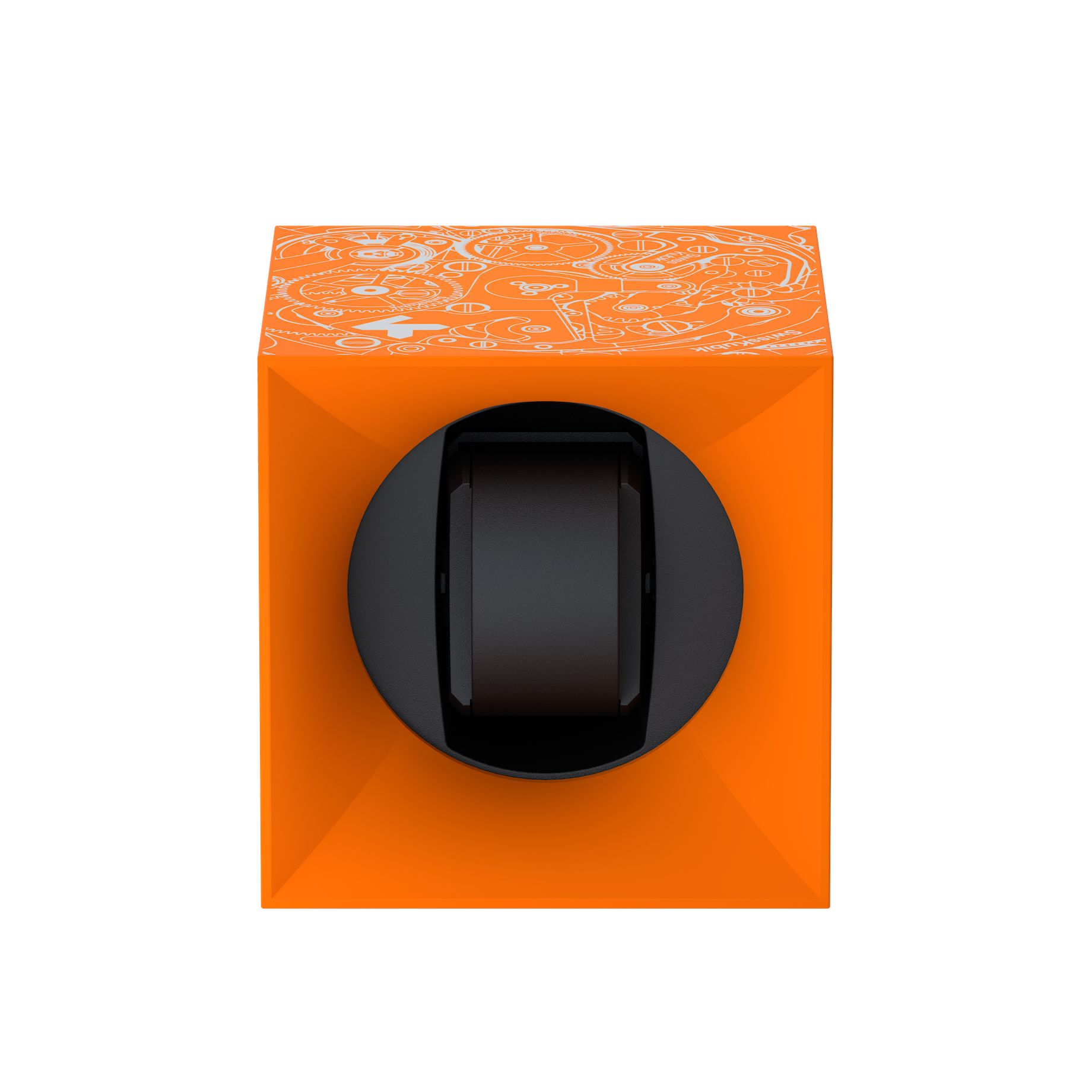 Orange Soft Touch White Movement ժամացույցի լարման տուփ
