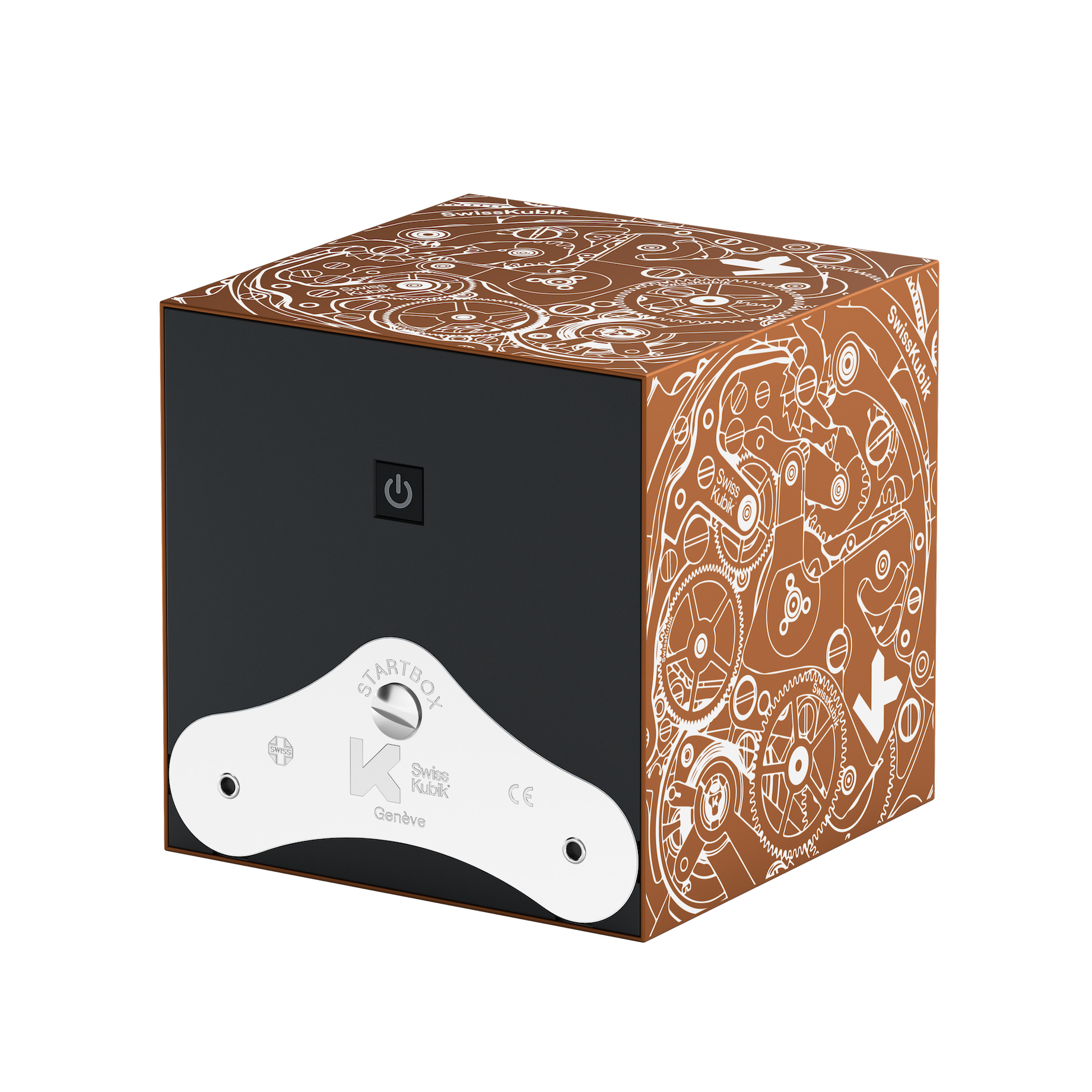 Шкатулка для подзавода часов Bronze Soft Touch White Movement