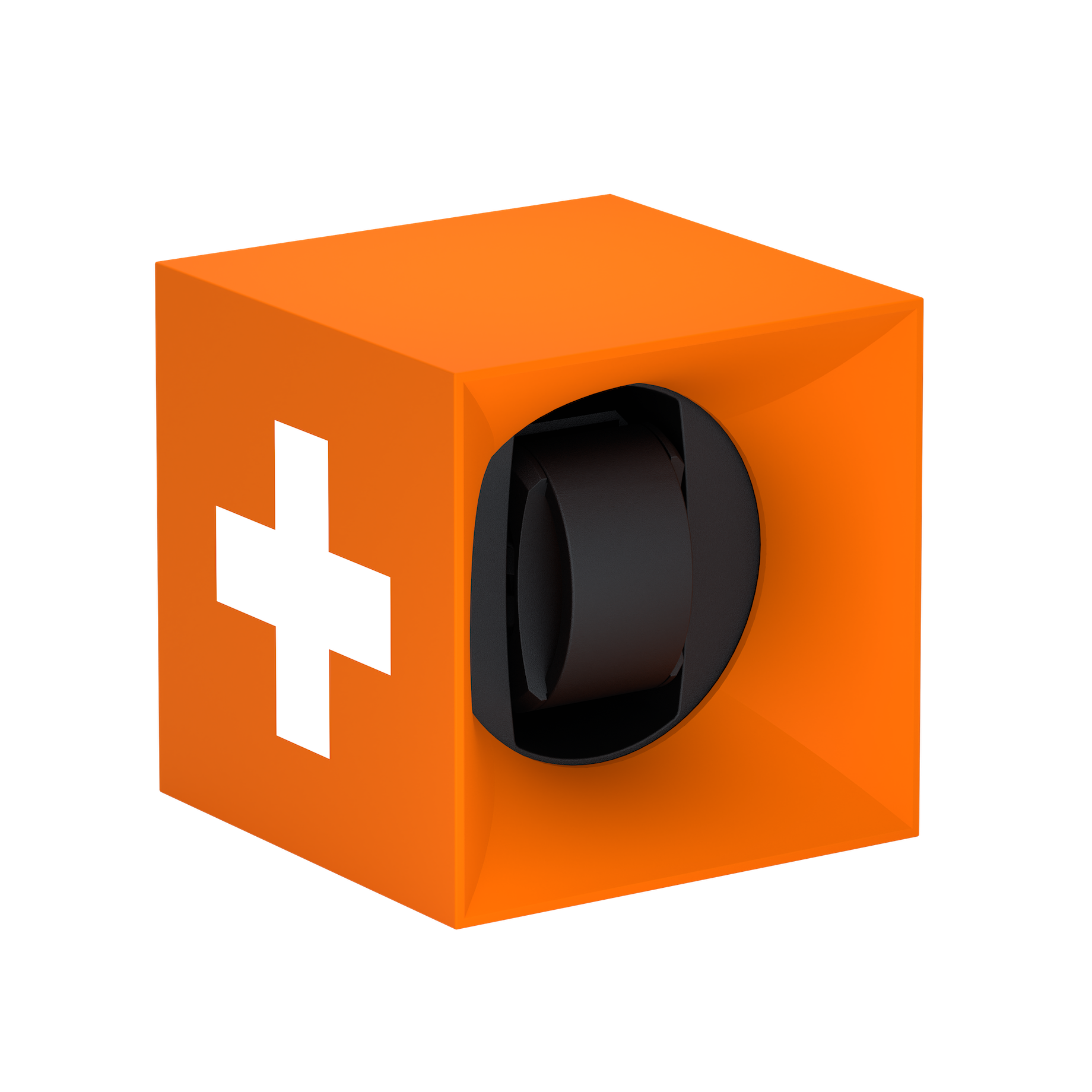 Виндер SwissKubik оранжевый Soft Touch со швейцарским крестом, Референс SK01.STB.010.SC