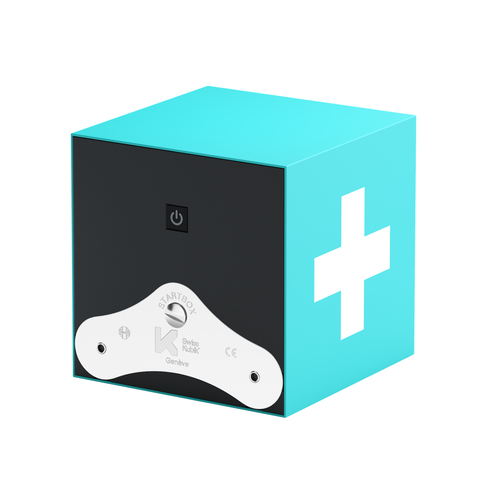 Шкатулка для подзавода часов Turquoise Soft Touch Swiss Cross