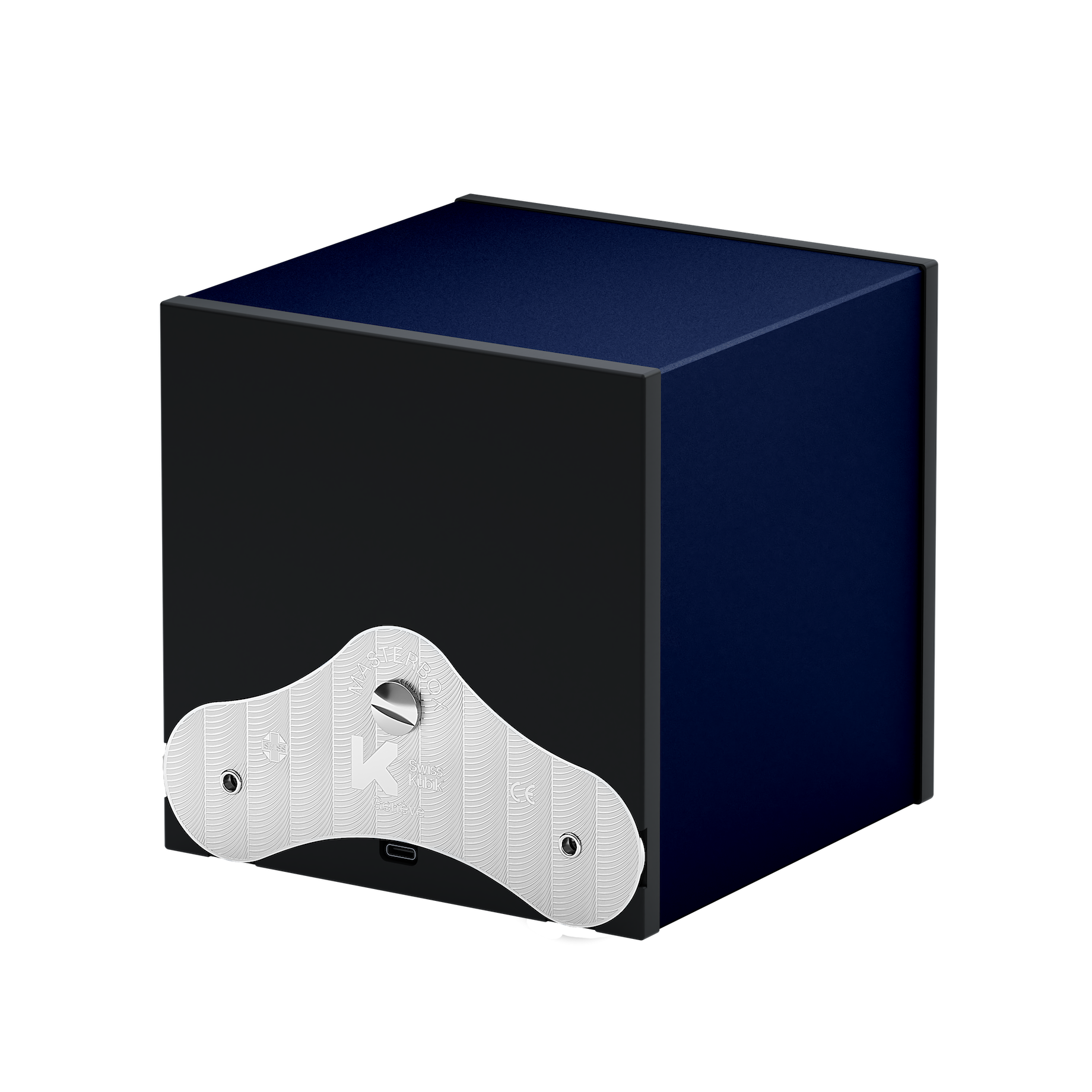 Шкатулка для подзавода часов Navy Blue Aluminium