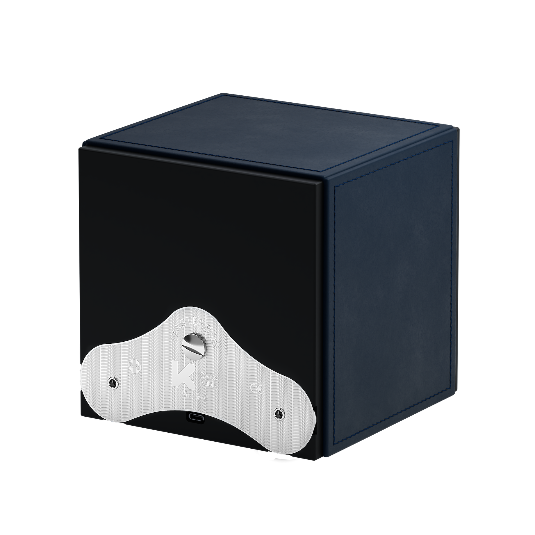 Шкатулка для подзавода часов Navy Blue Leather