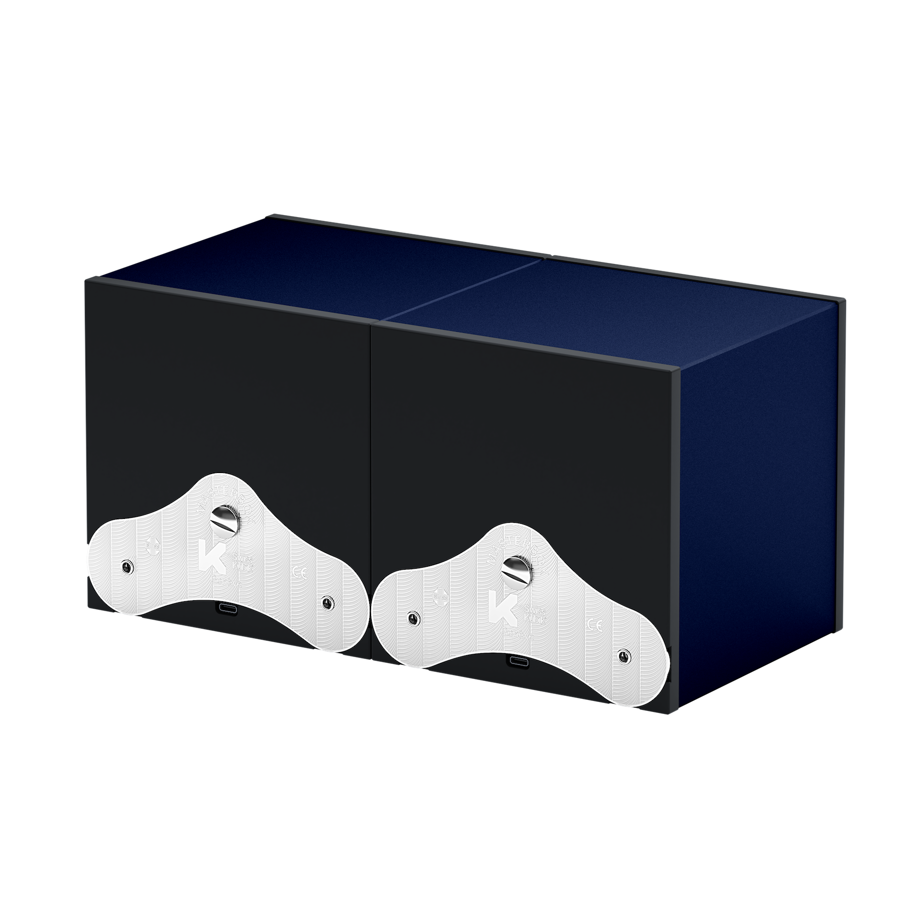 Шкатулка для подзавода часов Navy Blue Aluminium