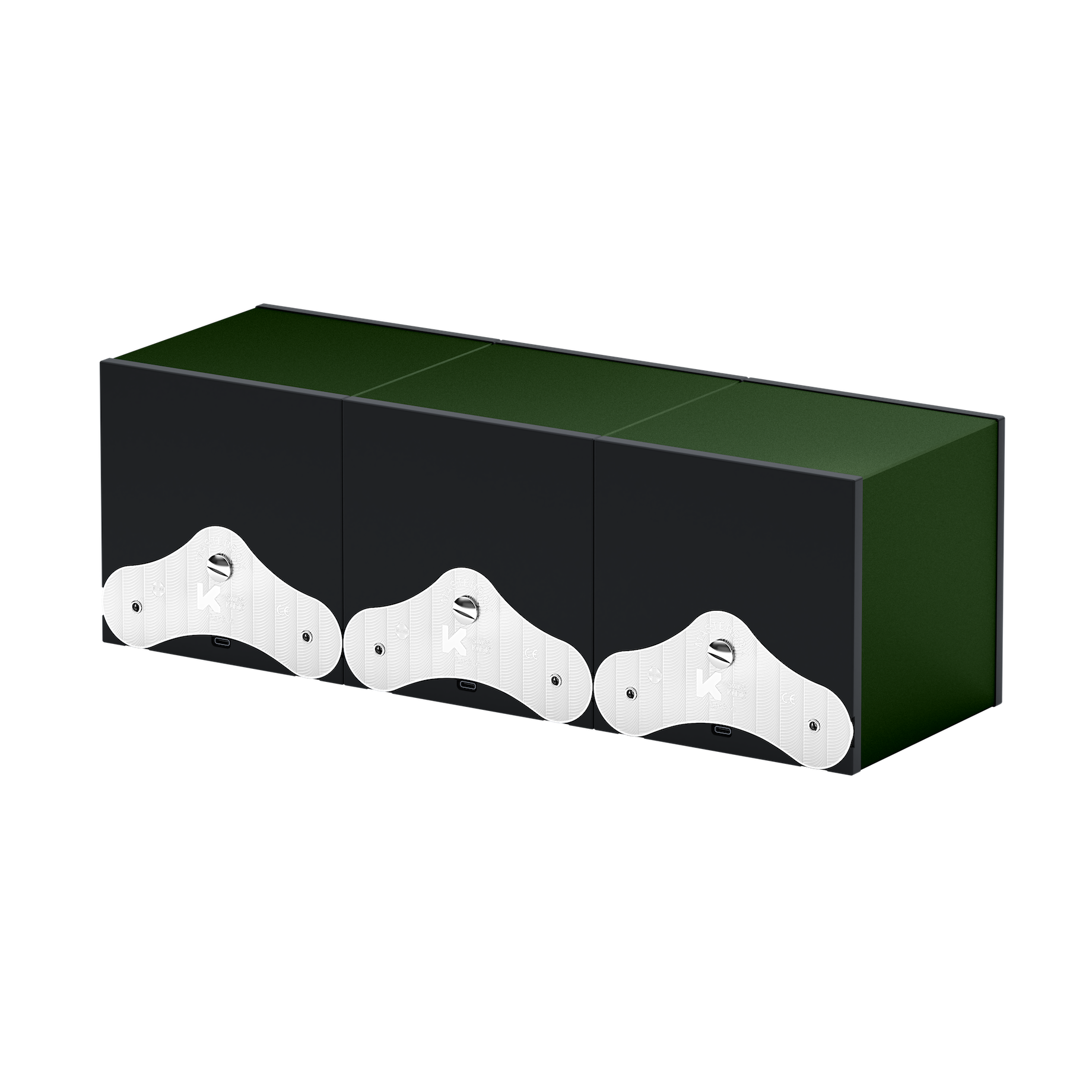 Шкатулка для подзавода часов Dark Green Aluminium