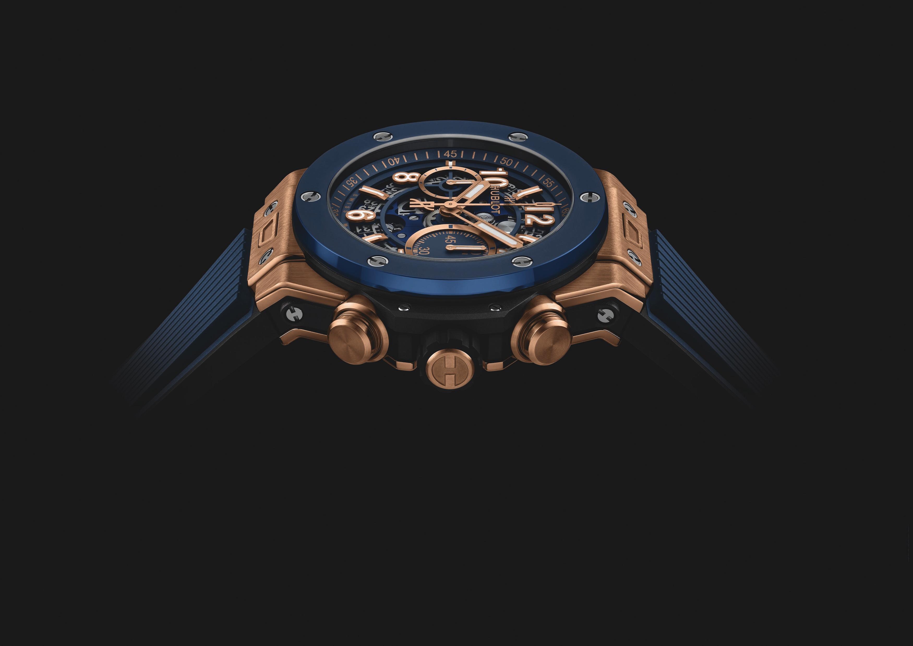 Часы Big Bang Unico King Gold Blue Ceramic