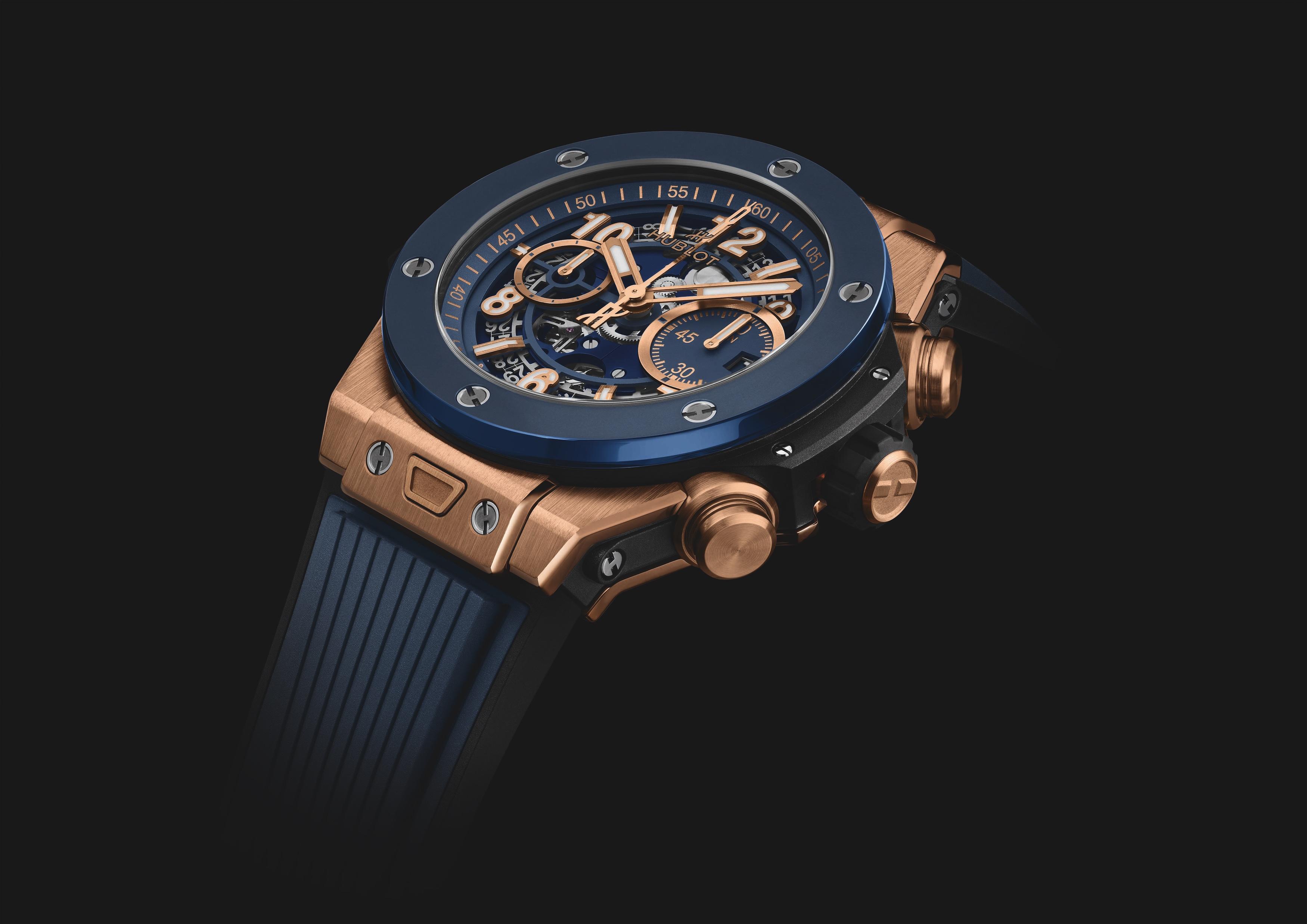 Часы Big Bang Unico King Gold Blue Ceramic