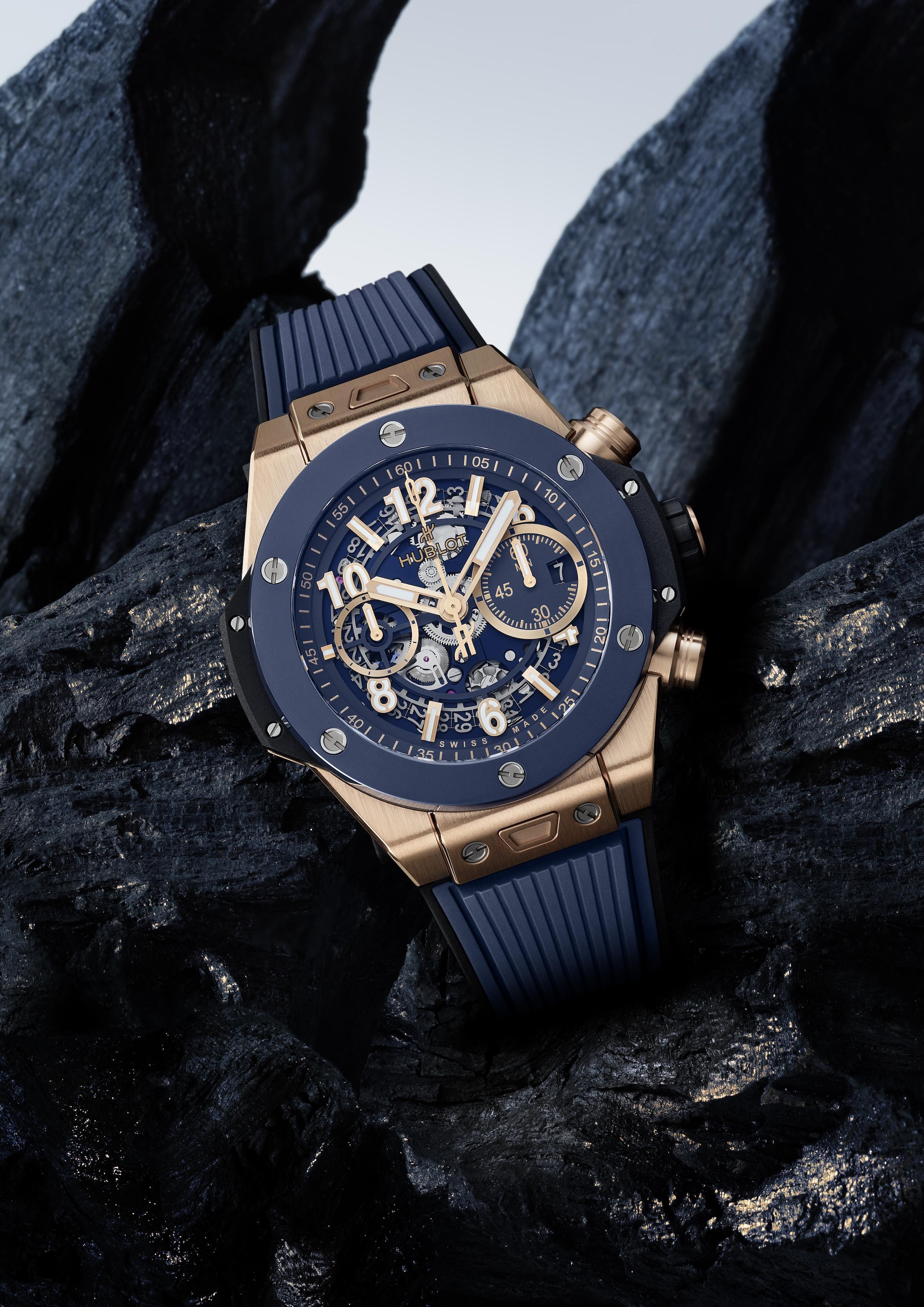 Часы Big Bang Unico King Gold Blue Ceramic