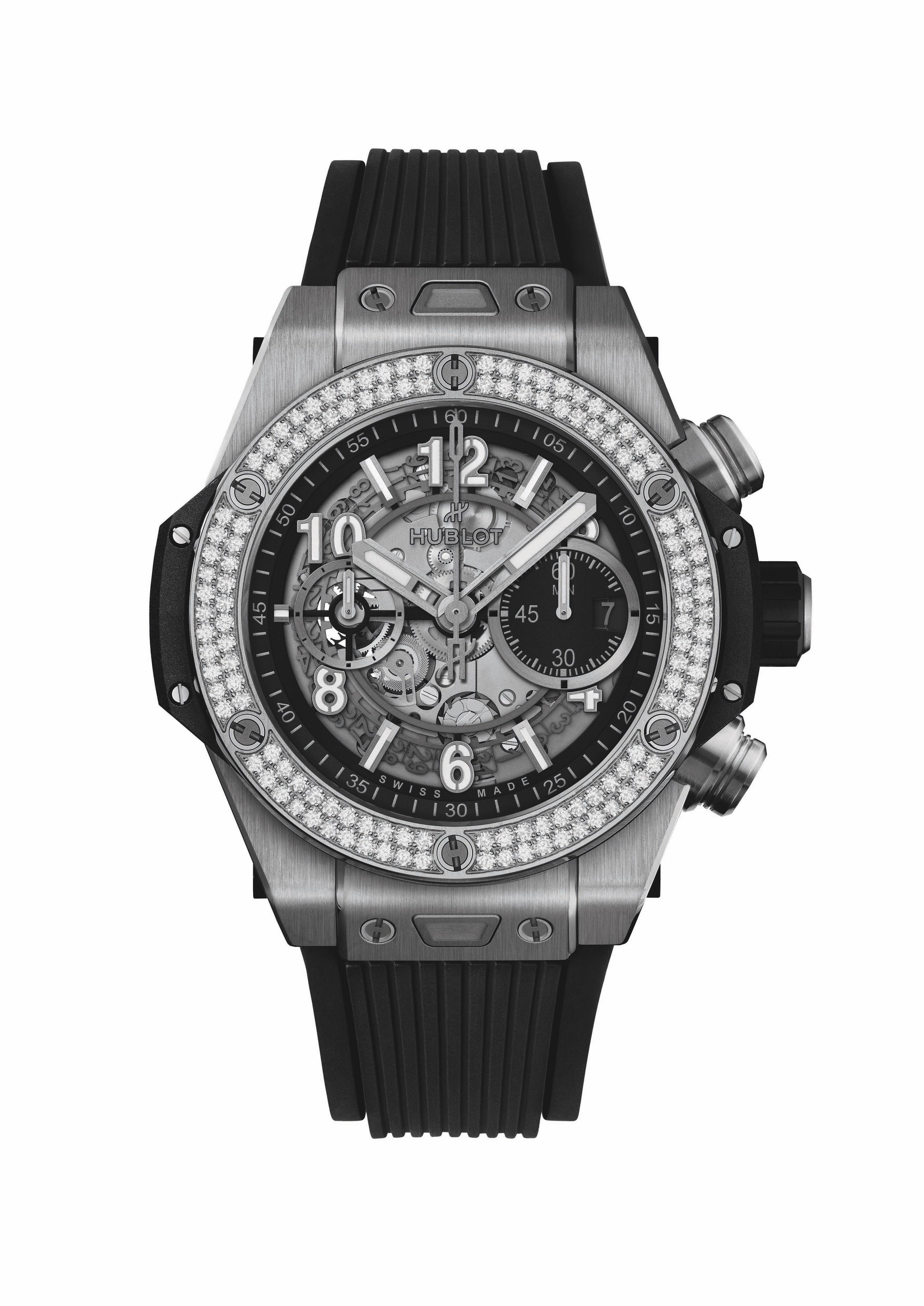 Hublot Big Bang Unico Titanium Diamonds 44 մմ ժամացույց։ Ռեֆերենս՝ 421.NX.1170.RX.1104։