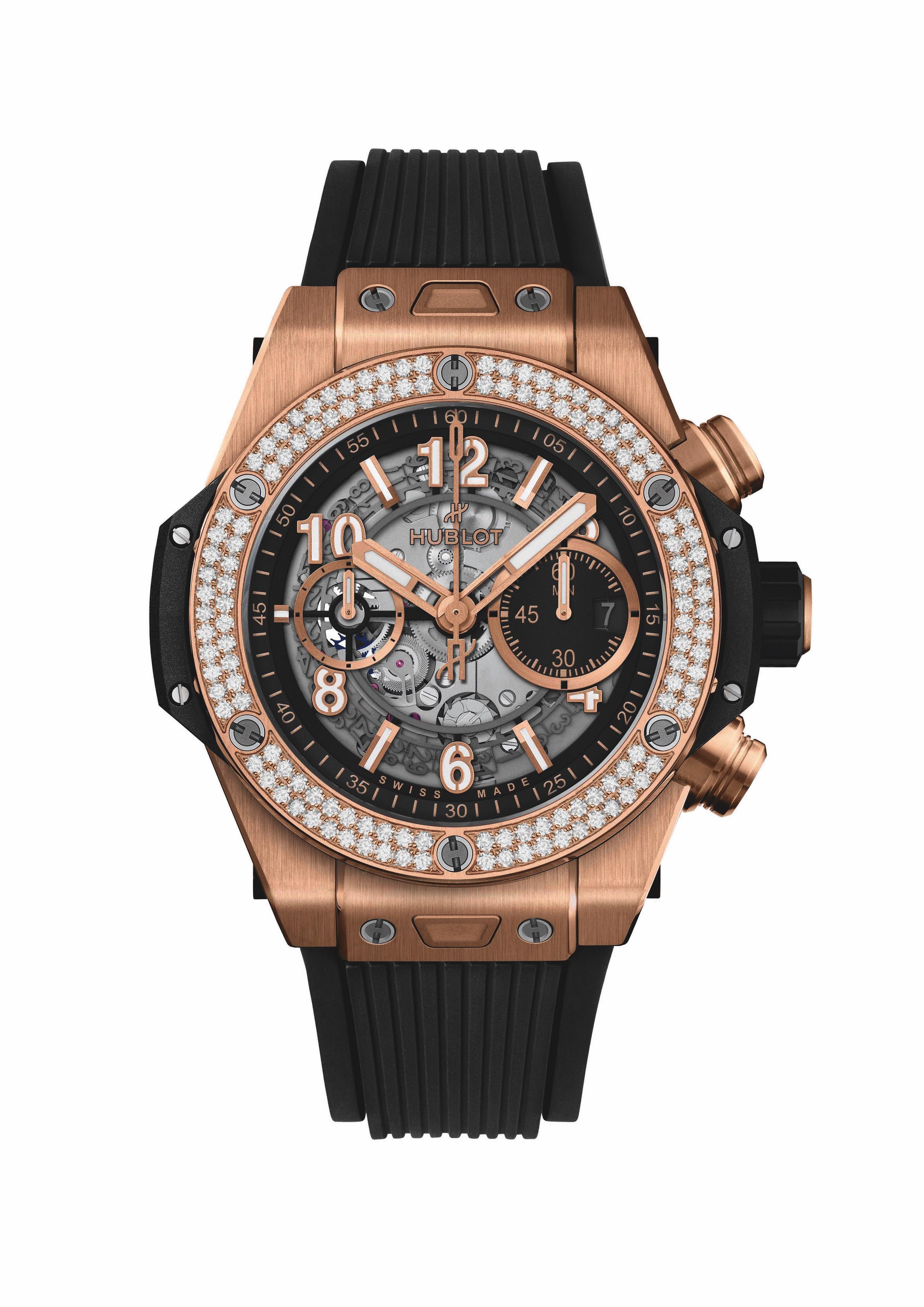 Часы Hublot Big Bang Unico King Gold Diamonds 44 мм. Референс 421.OX.1180.RX.1104.