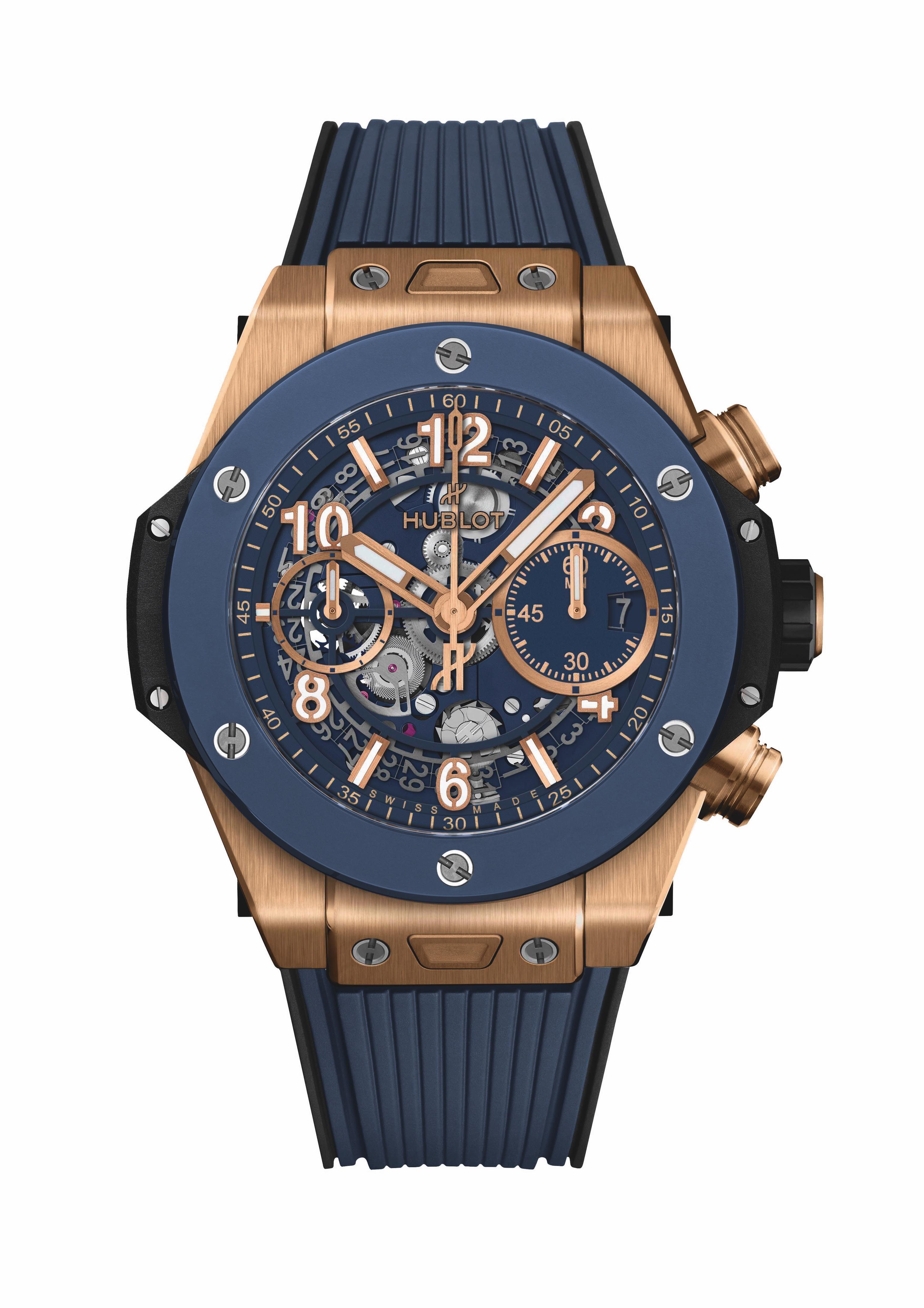Часы Hublot Big Bang Unico King Gold Blue Ceramic 42 мм. Референс 441.OL.5181.RX.