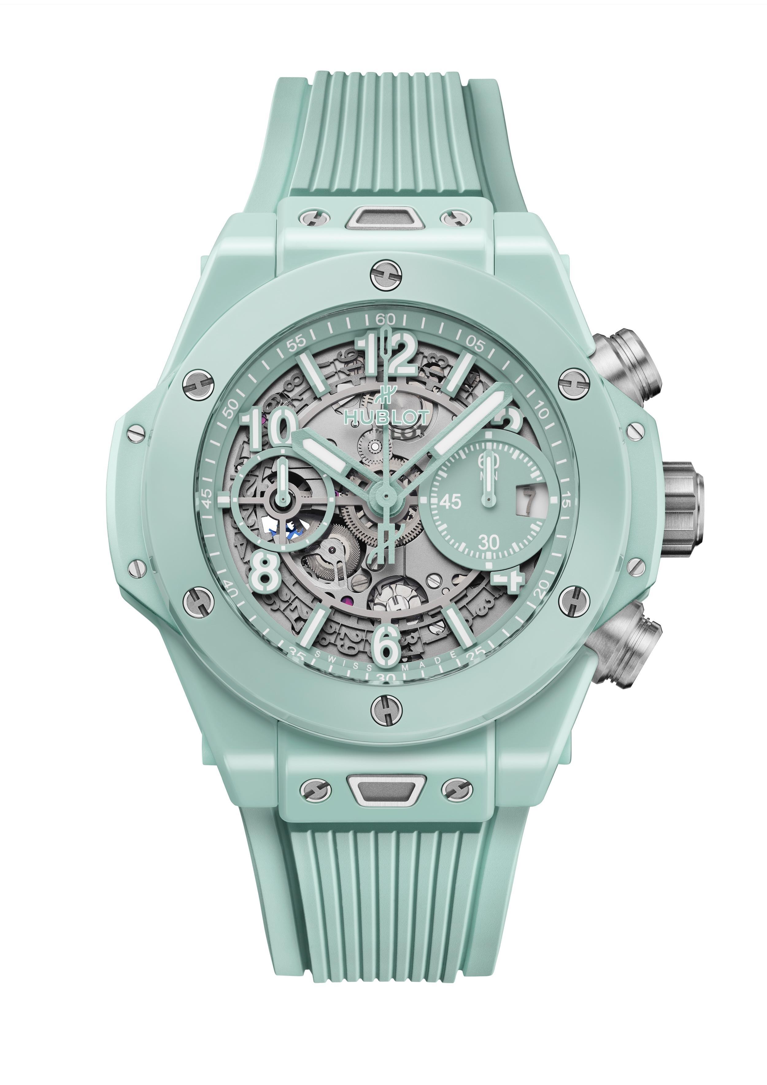 Часы Hublot Big Bang Unico Mint Green Ceramic 42 мм. Референс 441.GS.5221.RX.