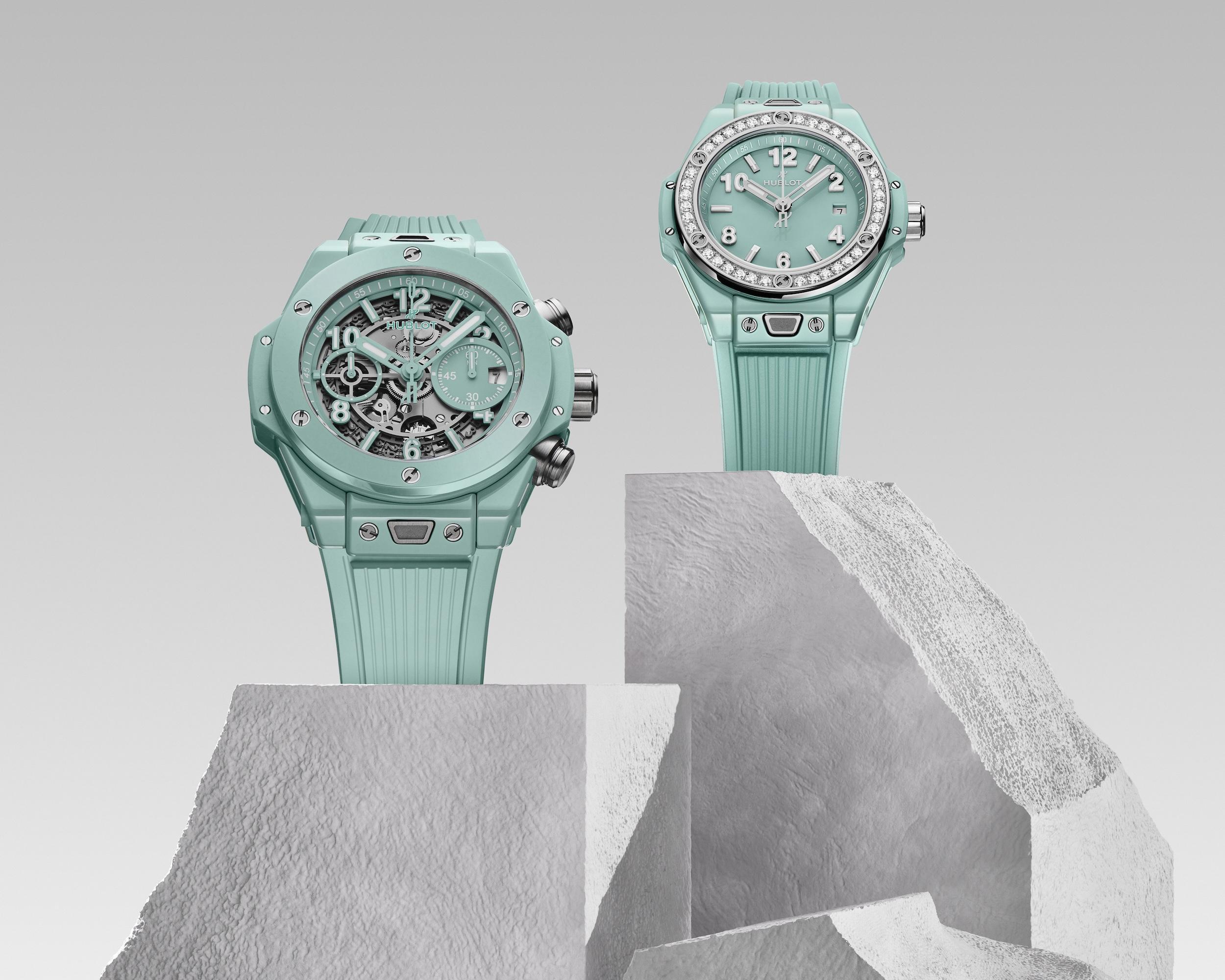 Big Bang Unico Mint Green Ceramic ժամացույց