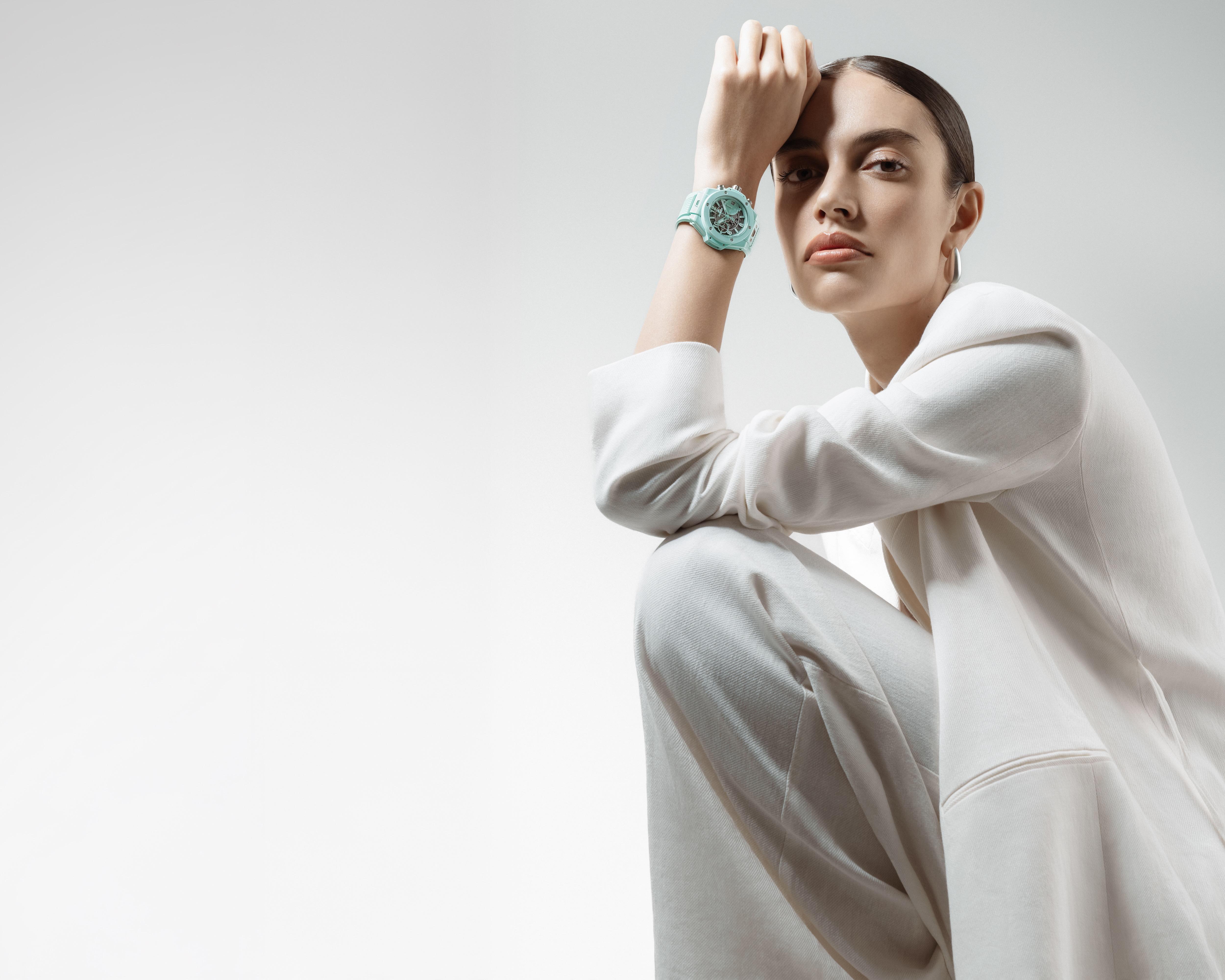 Big Bang Unico Mint Green Ceramic ժամացույց