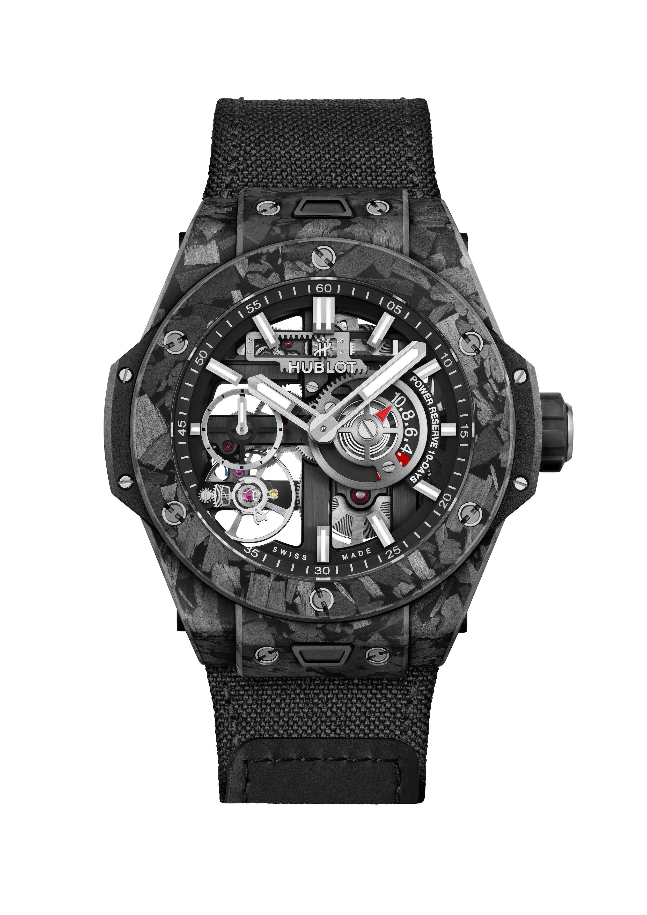 Часы Hublot Big Bang Meca-10 Frosted Carbon 42 мм. Референс 444.QN.1170.NR.