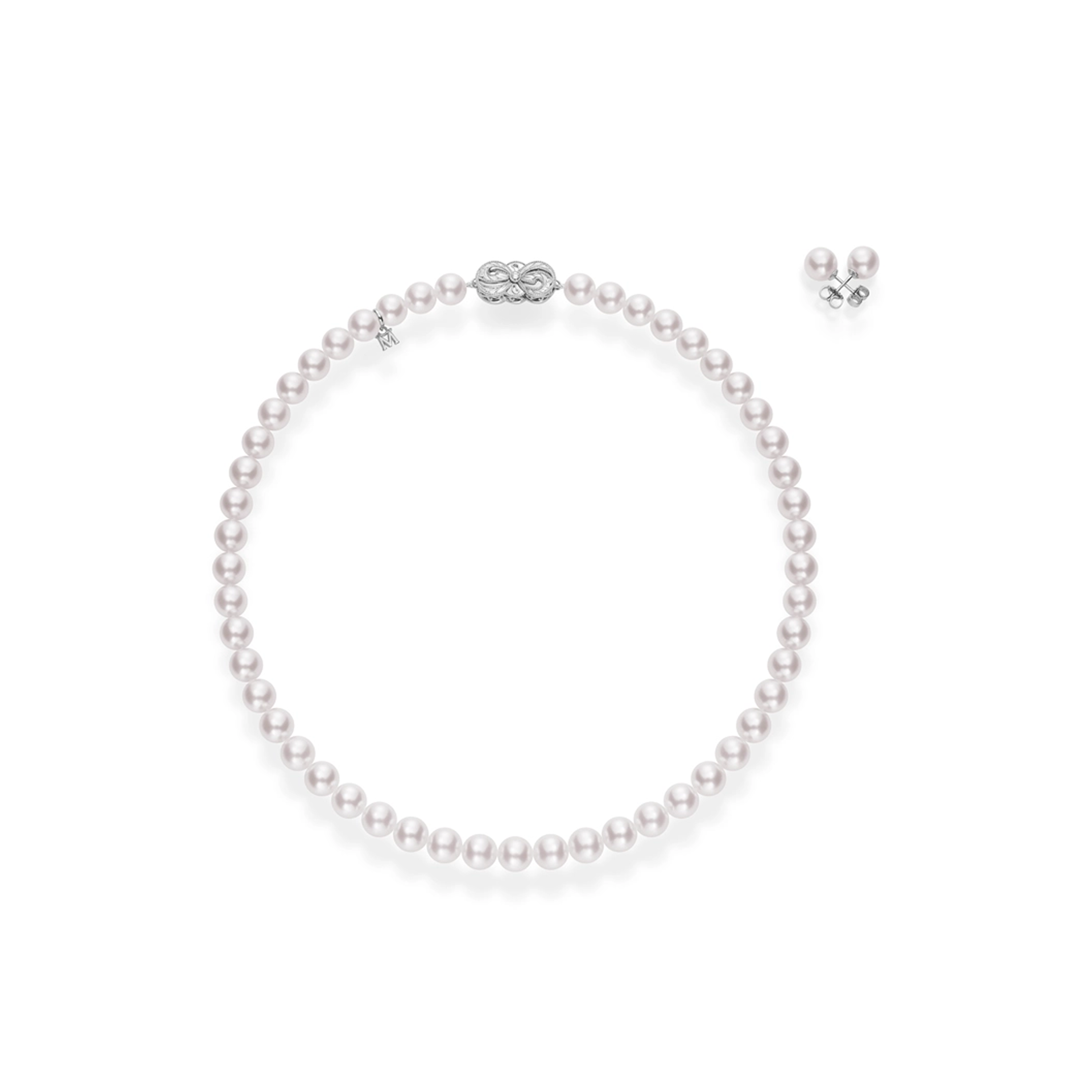 Комплект Mikimoto Ginza Special Edition с культивированным белым жемчугом Южных морей. Референс MNS11516NRV05310.