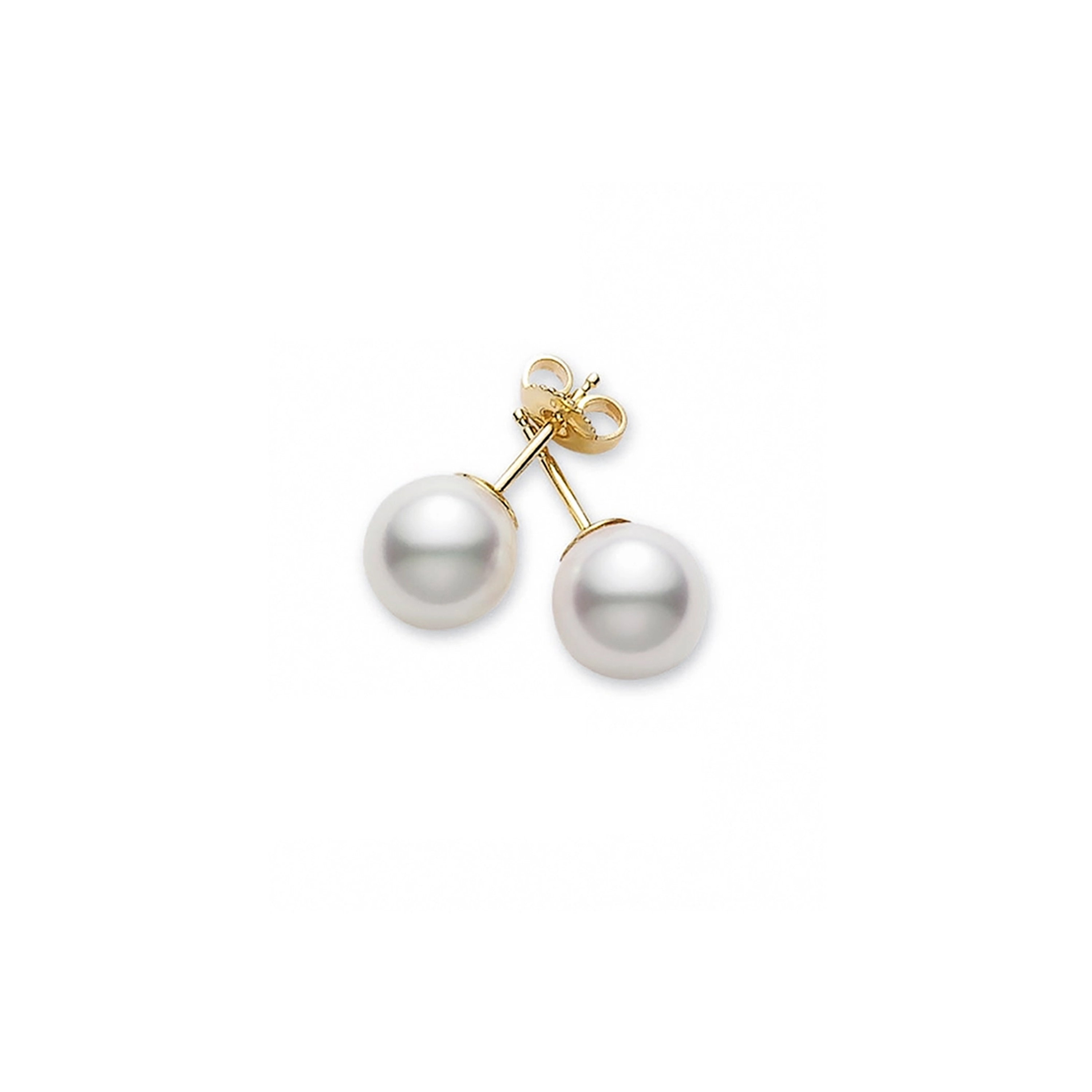 Mikimoto ականջօղեր Ակոյա աճեցված մարգարիտներով՝ 18 կարատանոց դեղին ոսկուց