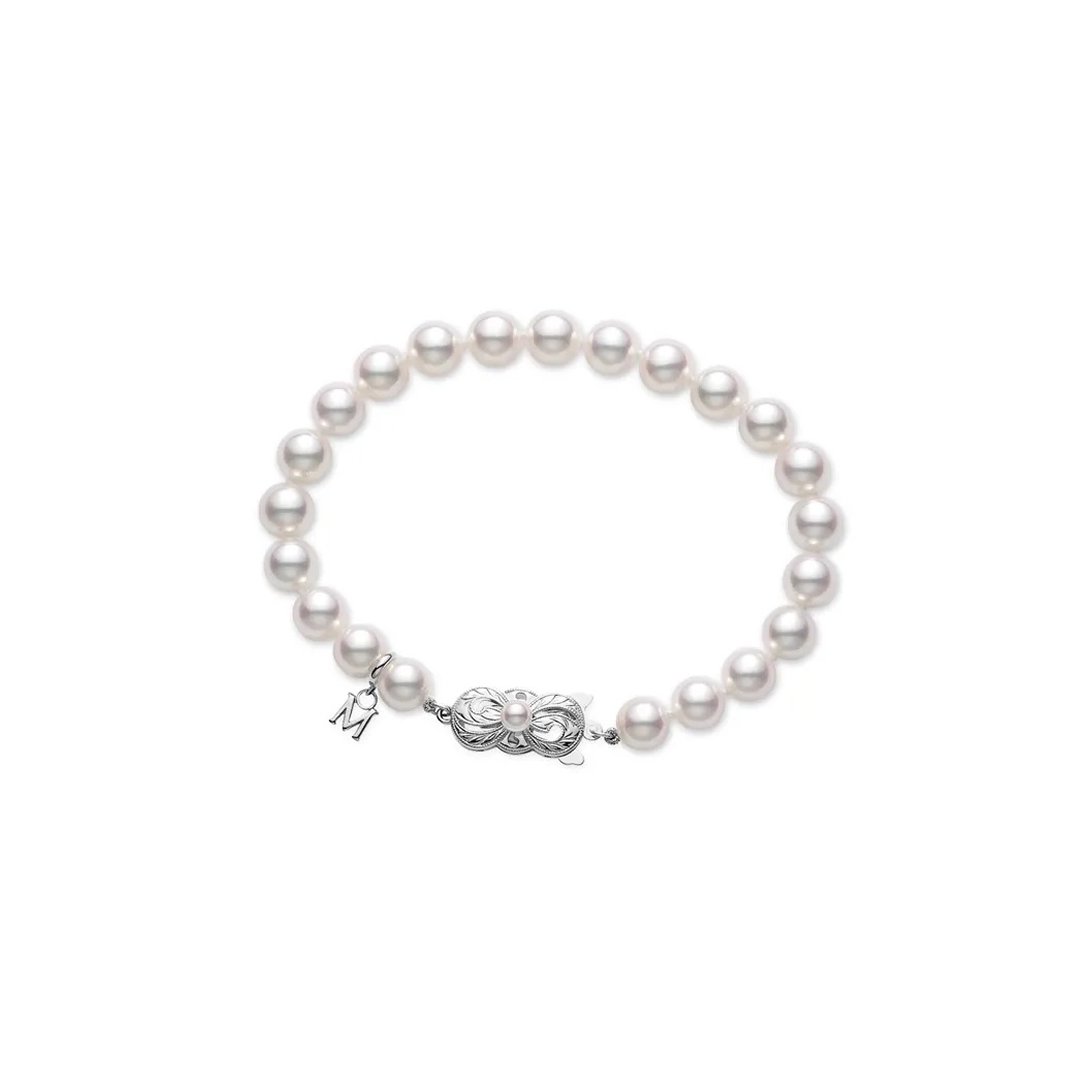 Браслет Mikimoto с культивированным жемчугом Акоя из белого золота 18 карат. Референс UD00007W.