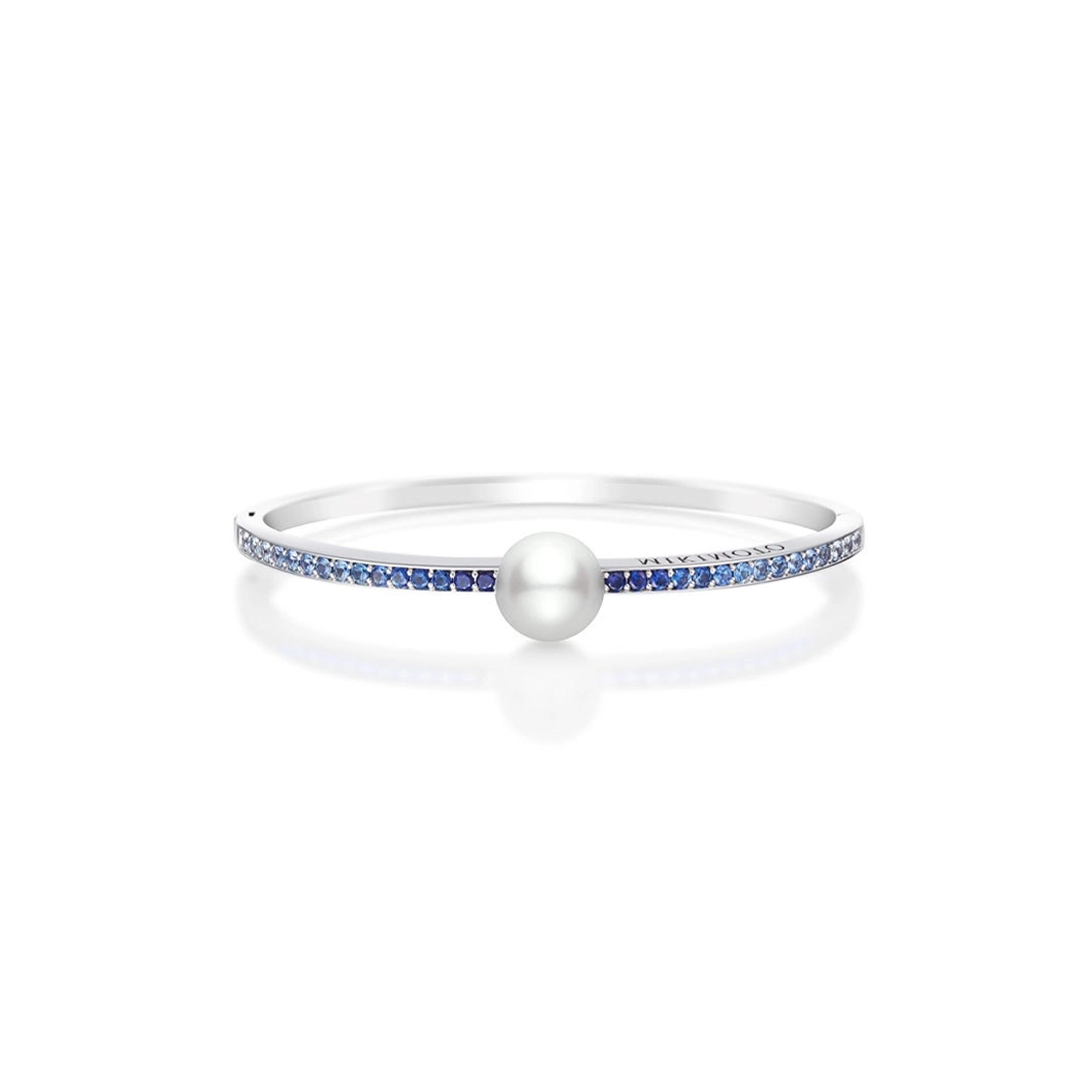 Mikimoto Ocean ապարանջան Հարավային ծովերի սպիտակ աճեցված մարգարիտով և շափյուղաներով՝ 18 կարատանոց սպիտակ ոսկուց։ Ռեֆերենս՝ MDA10028NSXW։