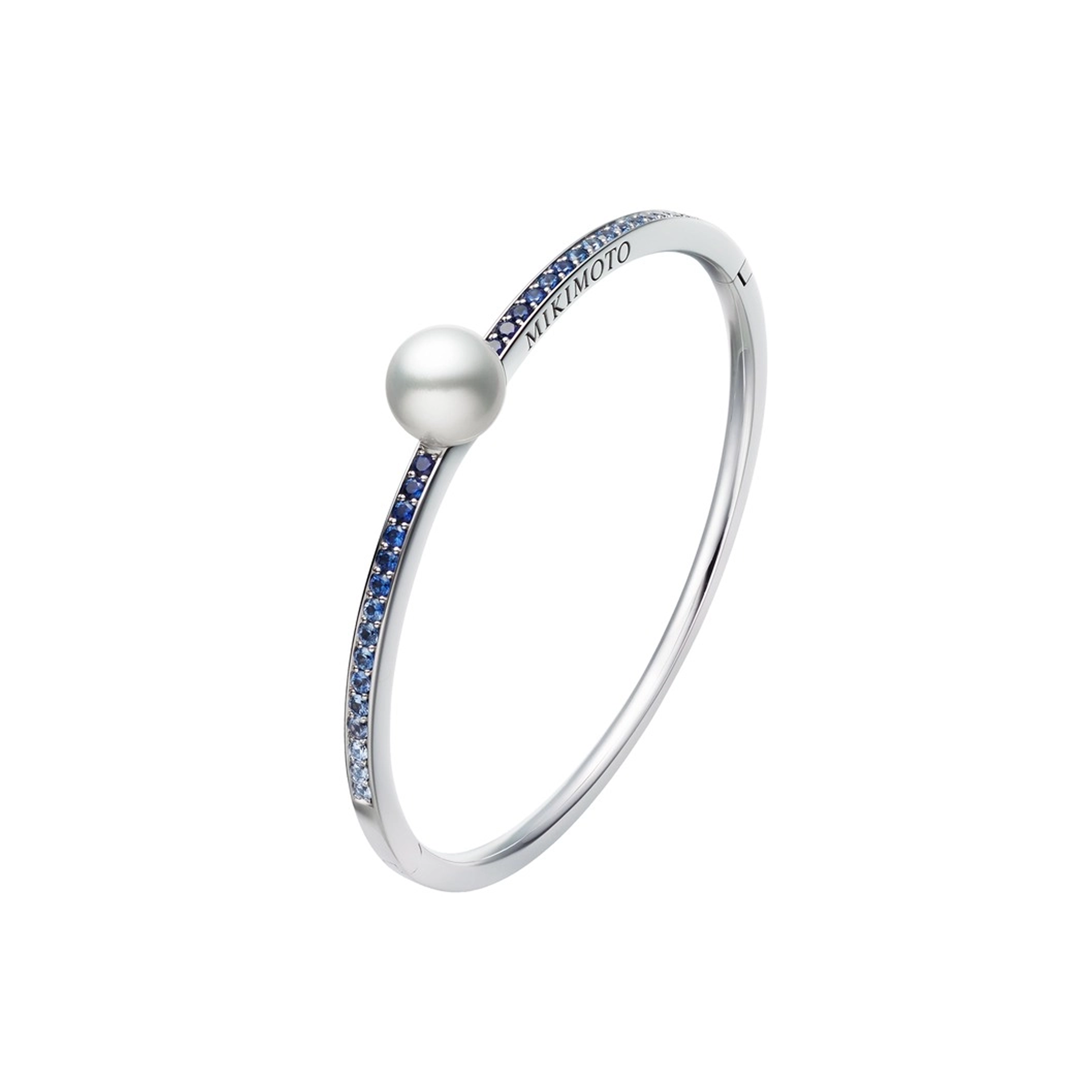 Mikimoto Ocean ապարանջան Հարավային ծովերի սպիտակ աճեցված մարգարիտով և շափյուղաներով՝ 18 կարատանոց սպիտակ ոսկուց
