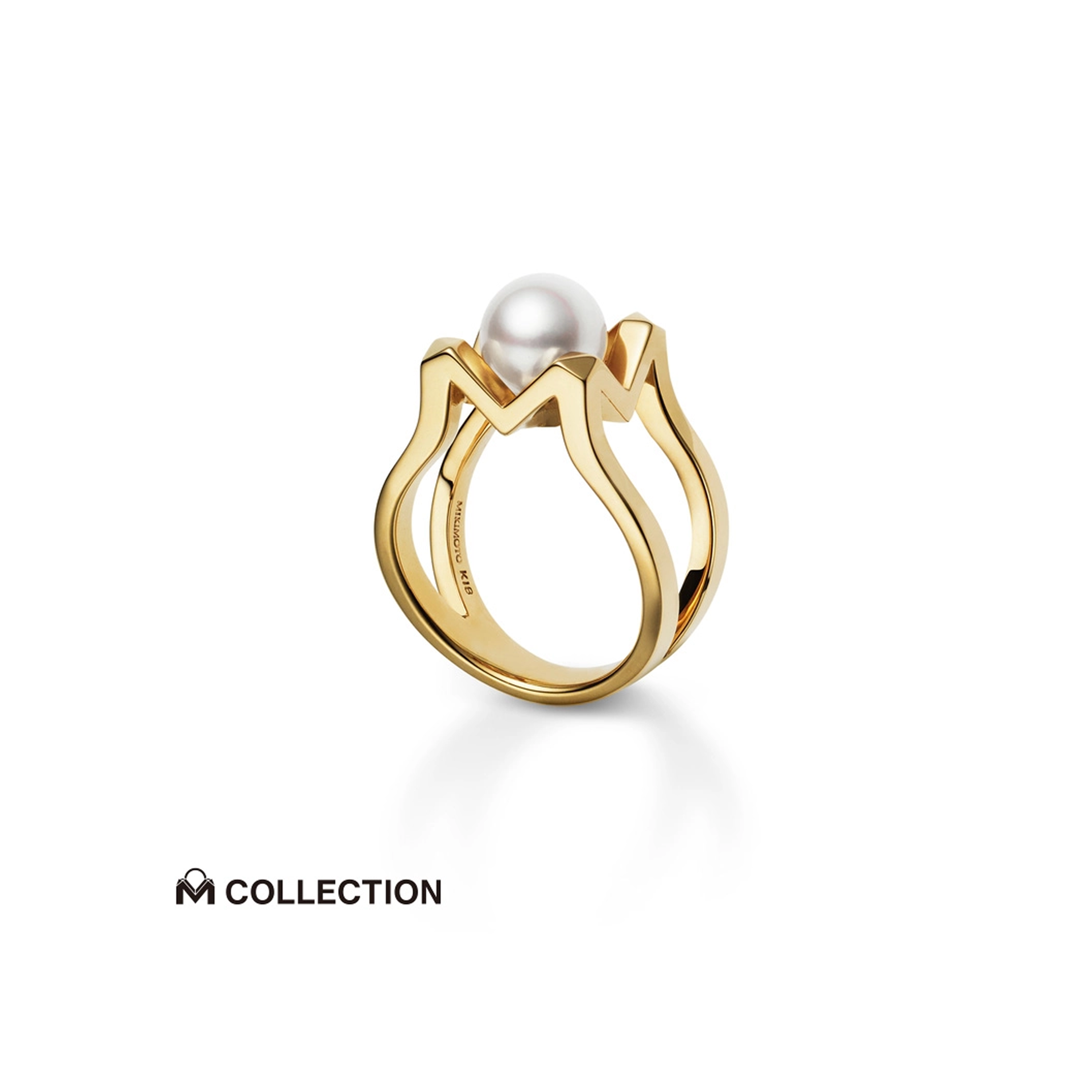 Mikimoto M Collection մատանի Ակոյա աճեցված մարգարիտով, 18 կարատանոց դեղին ոսկի։ Ռեֆերենս՝ MRQ10095AXXK։