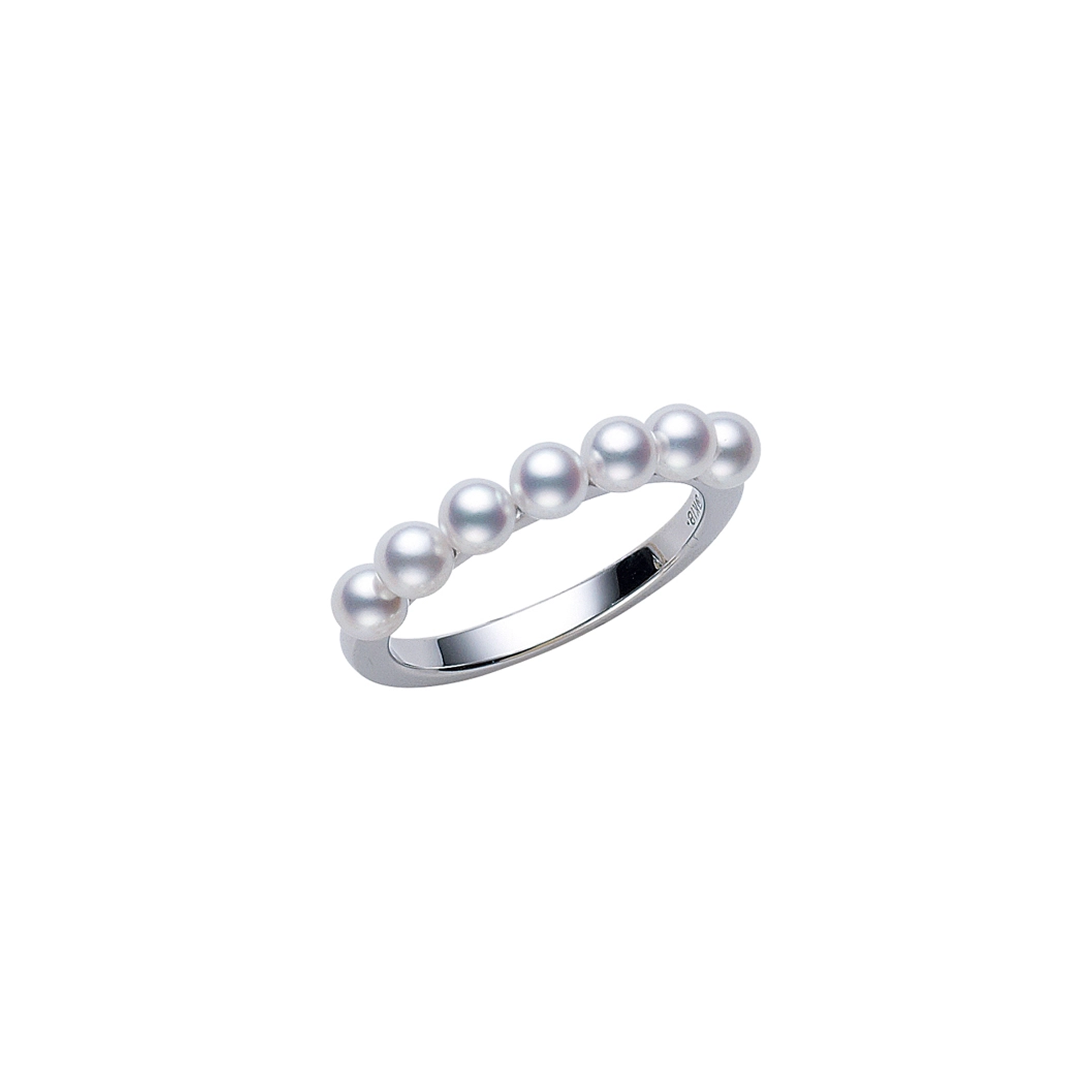 Кольцо Mikimoto с культивированным жемчугом Акоя из белого золота. Референс MRQ10045AXXW.