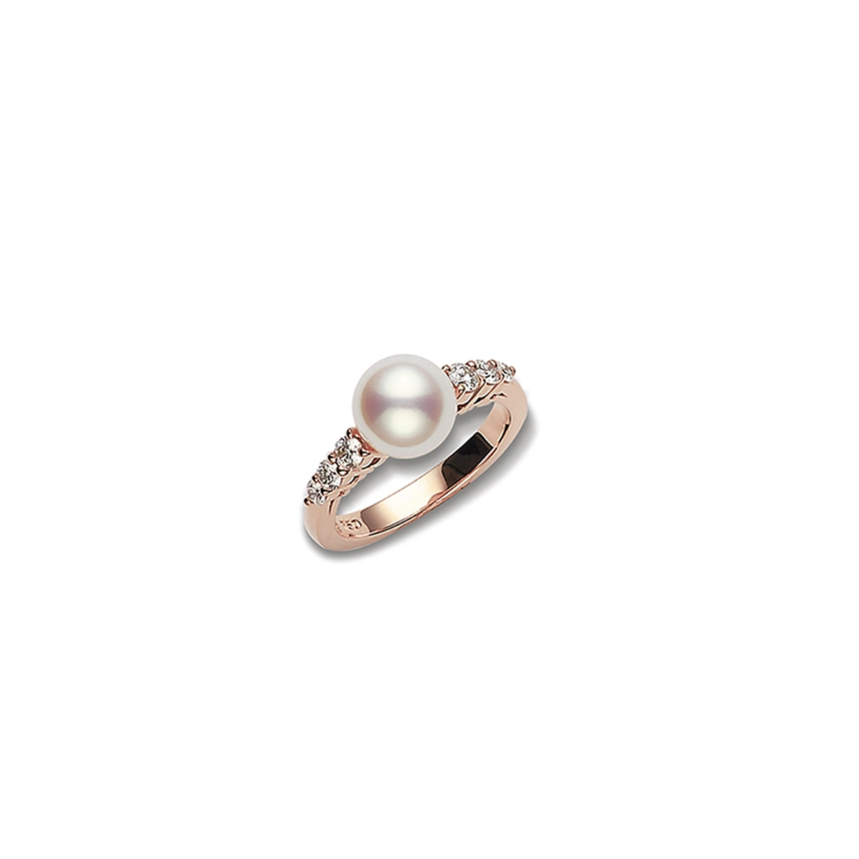 Кольцо Mikimoto Morning Dew с культивированной жемчужиной Акоя, розовое золото 18 карат. Референс PRA538DZ.