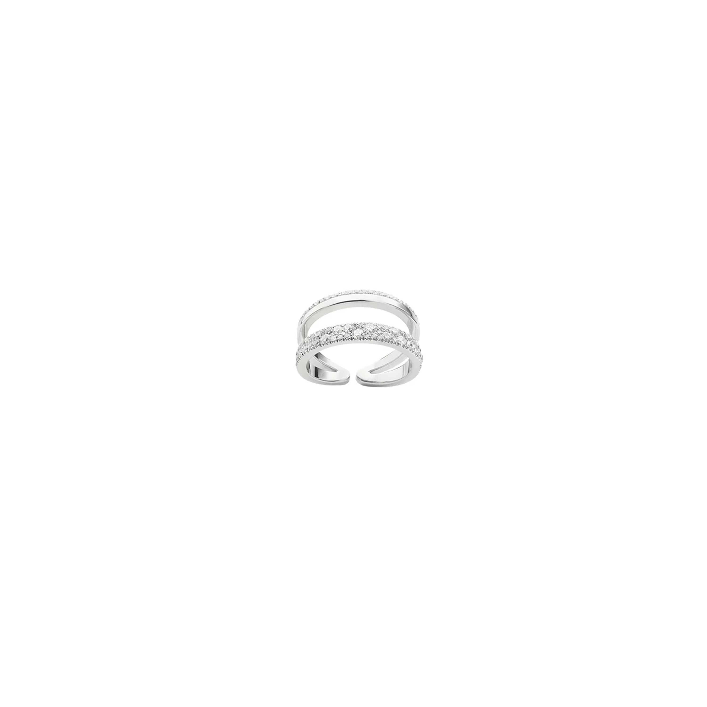 Кольцо Siracusa Midi Antonini Milano из белого золота 18 карат с бриллиантами. Референс A0163B1-XXS.
