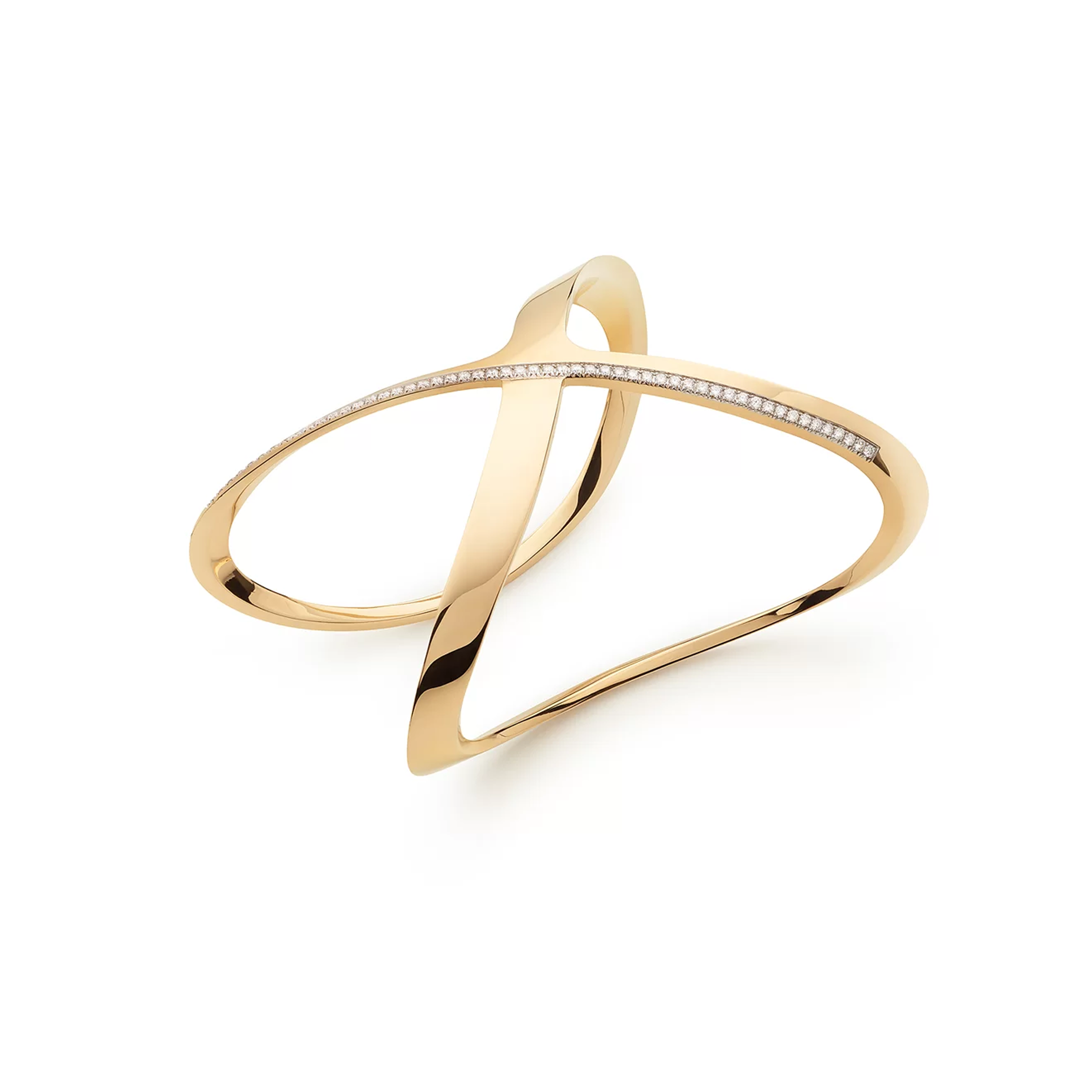 Antonini Milano Siracusa կոշտ ապարանջան՝ 18 կարատ դեղին ոսկուց, ադամանդներով։ Ռեֆերենս՝ B0160G01-M։ L’Orange Gold, Երևան։