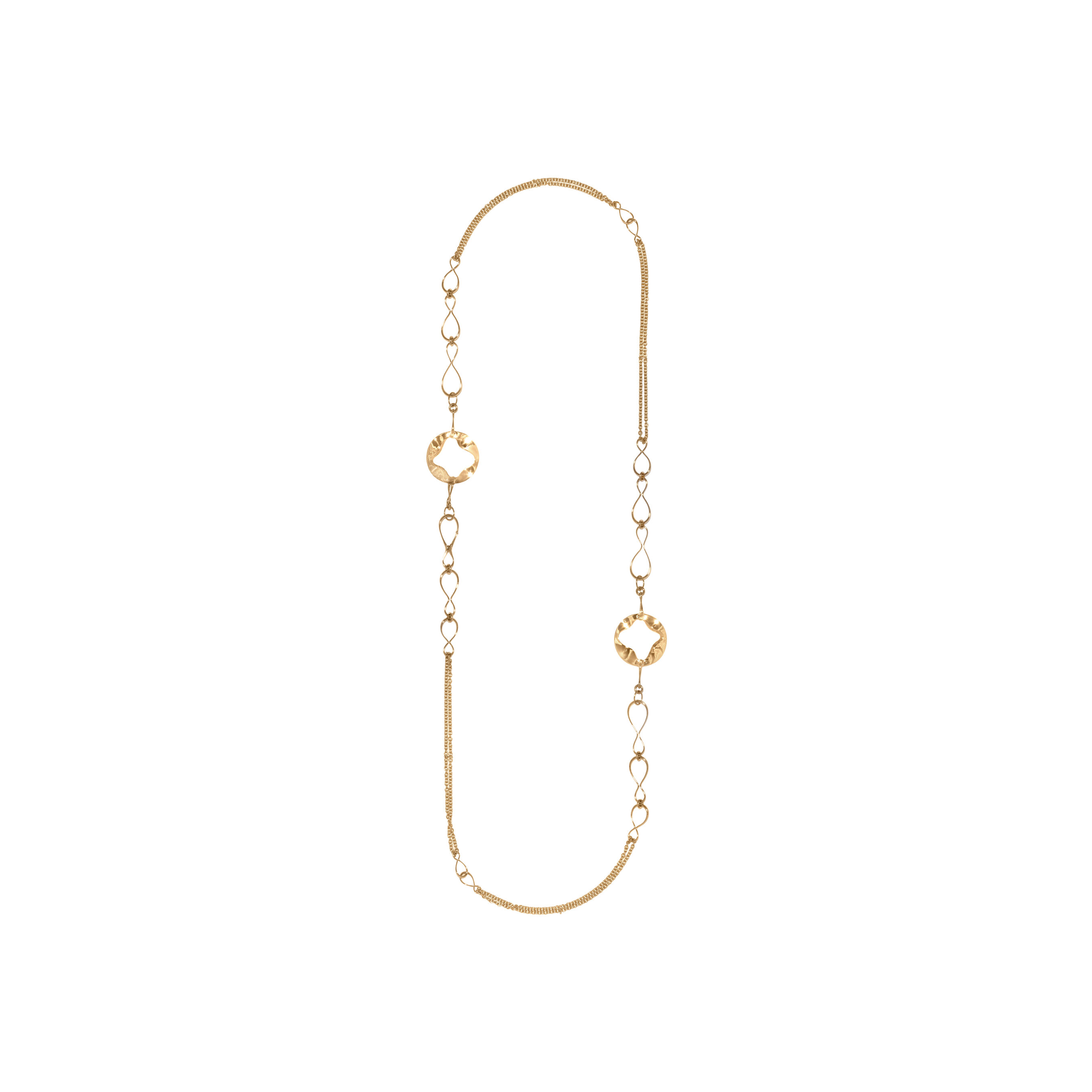 Antonini Milano Anniversary100 խառը օղակներով վզնոց՝ 18 կարատ դեղին ոսկուց։ Ռեֆերենս՝ C0193G-110։ L’Orange Gold, Երևան։