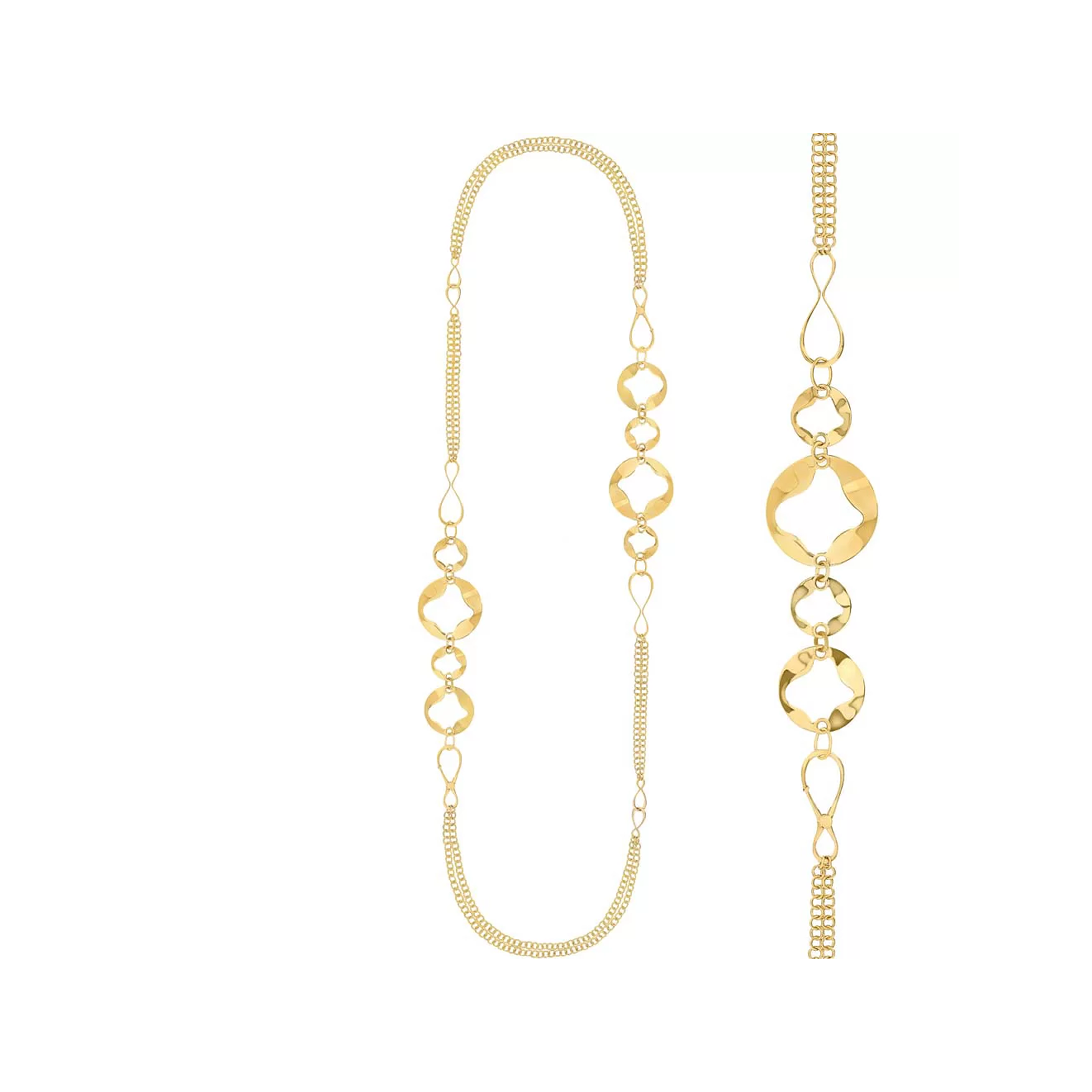 Antonini Milano Anniversary100 կլոր տարրերով վզնոց՝ 18 կարատ դեղին ոսկուց։ Ռեֆերենս՝ C0194G-90։ L’Orange Gold, Երևան։