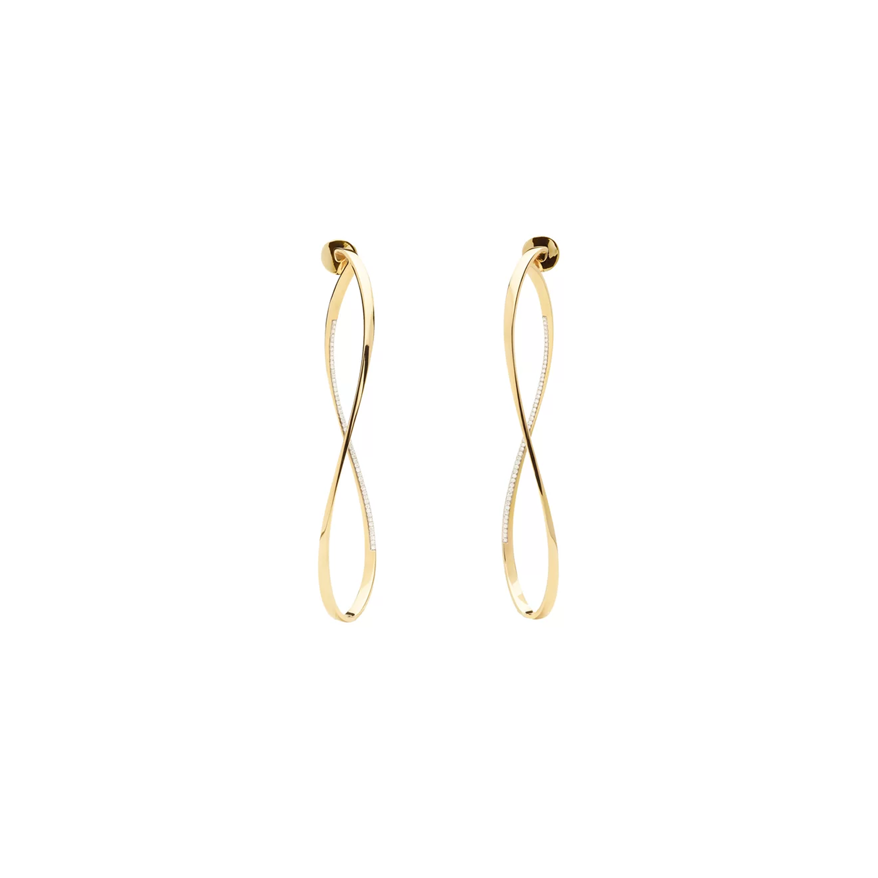 Серьги Siracusa XL Antonini Milano из желтого золота 18 карат с бриллиантами. Референс O0164G01.