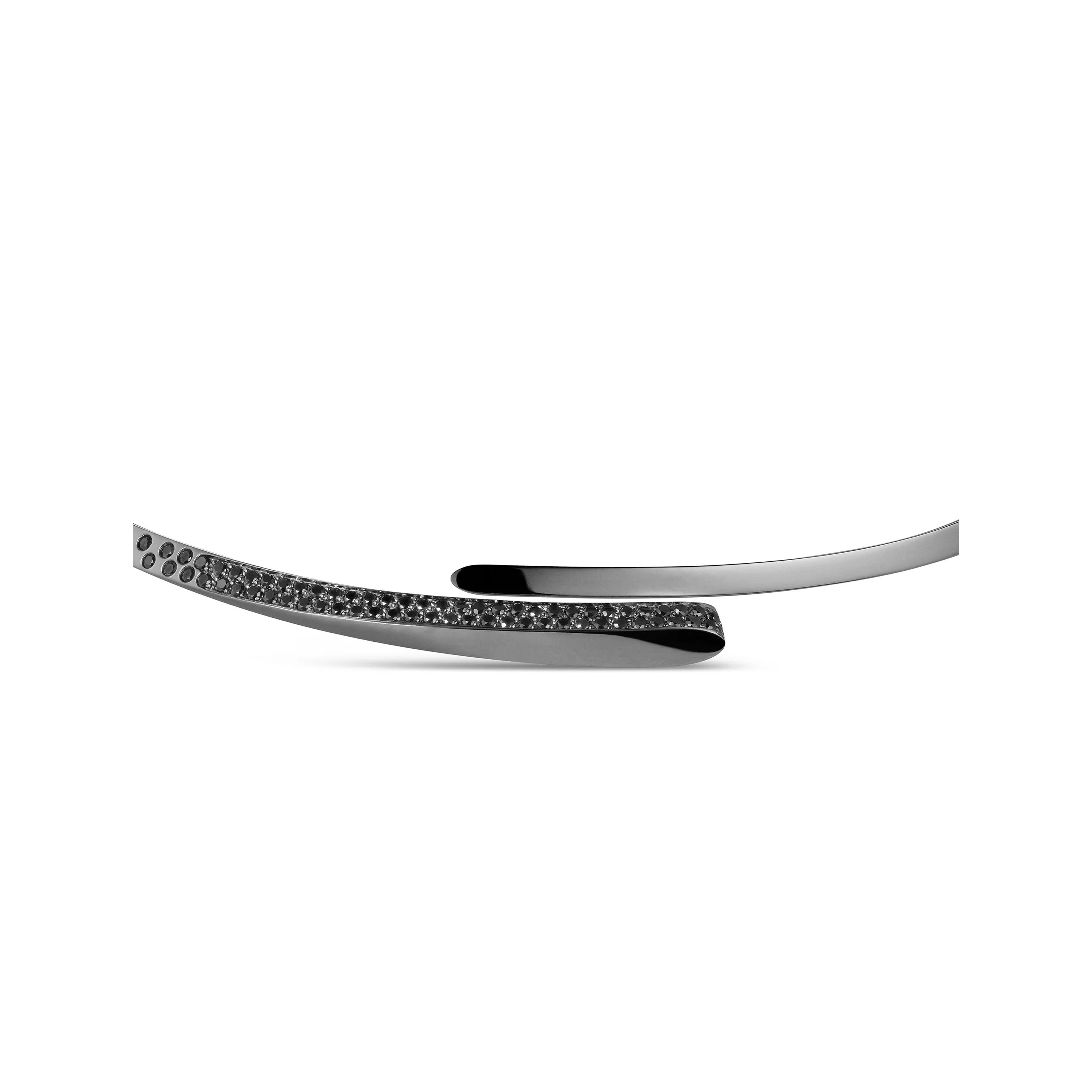 Чокер Crivelli LIKE Slim Black Tie из черненого золота с черными бриллиантами. Референс 000-4378BK-NS.