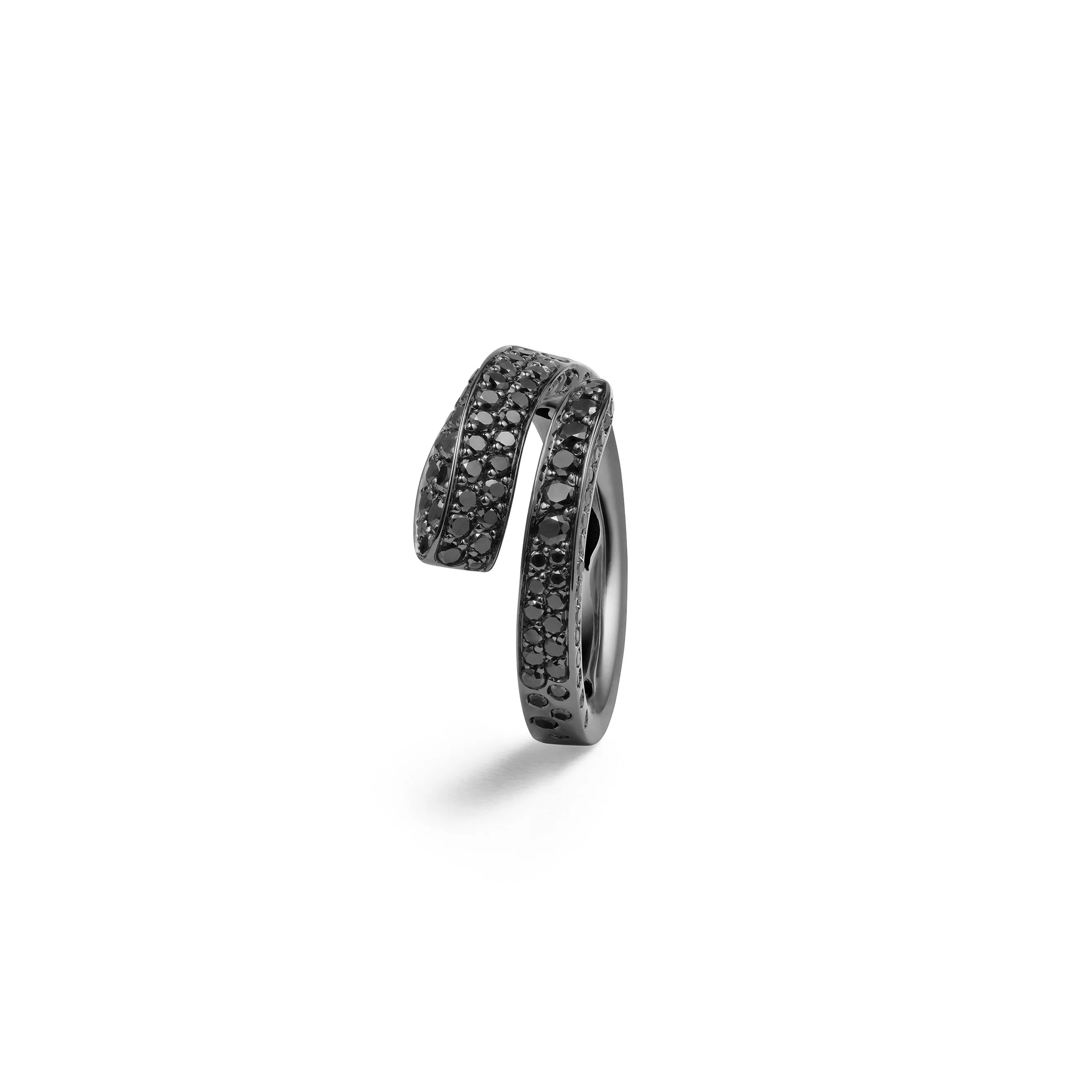 Crivelli LIKE Slim Full Pavé Black Tie մատանի՝ սևացված ոսկուց, սև ադամանդներով։ Ռեֆերենս՝ 000-4535BK-NS։