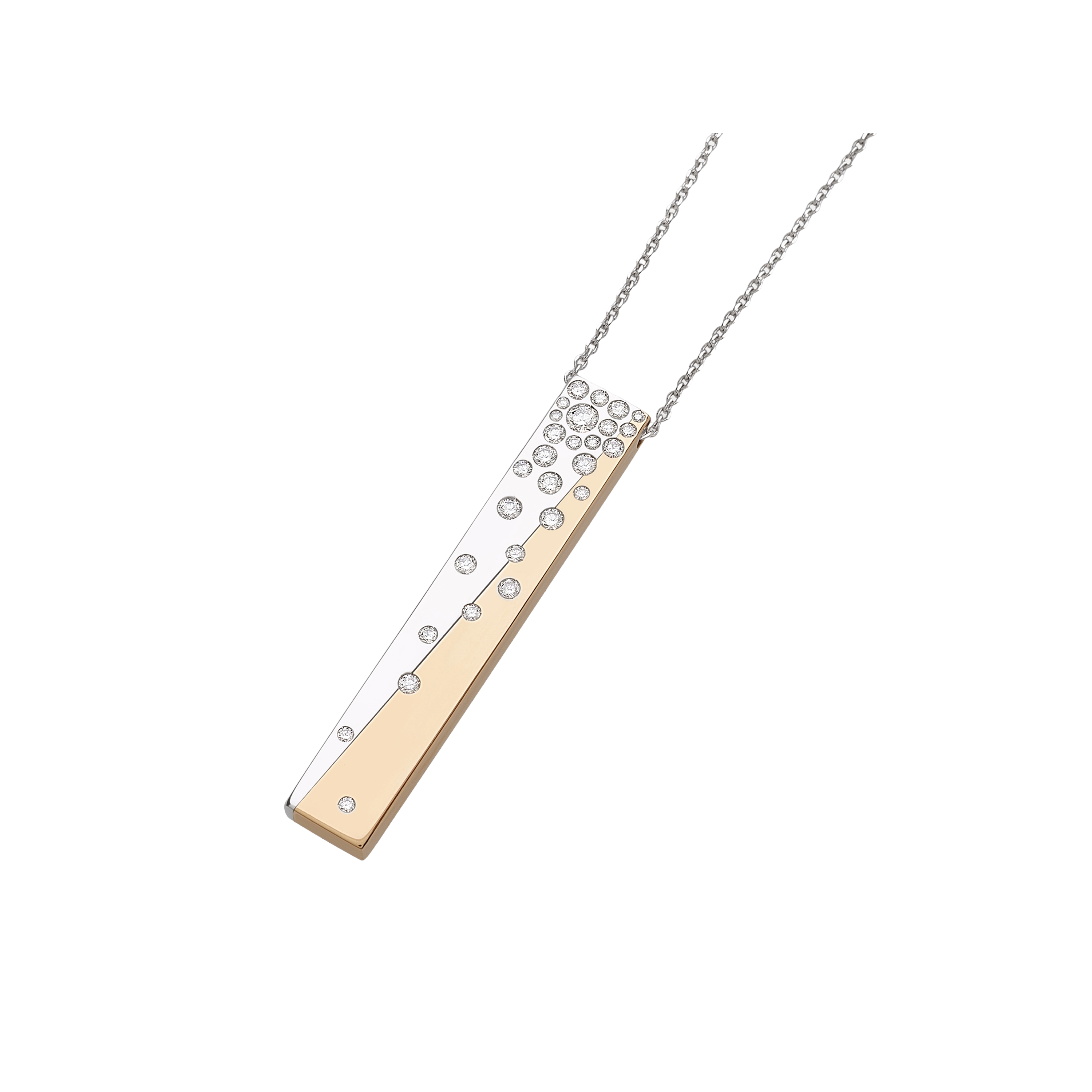 Колье Giorgio Visconti из белого и розового золота с бриллиантами. Референс G39295. Представлено в ювелирном бутике L’Orange Gold в Ереване.